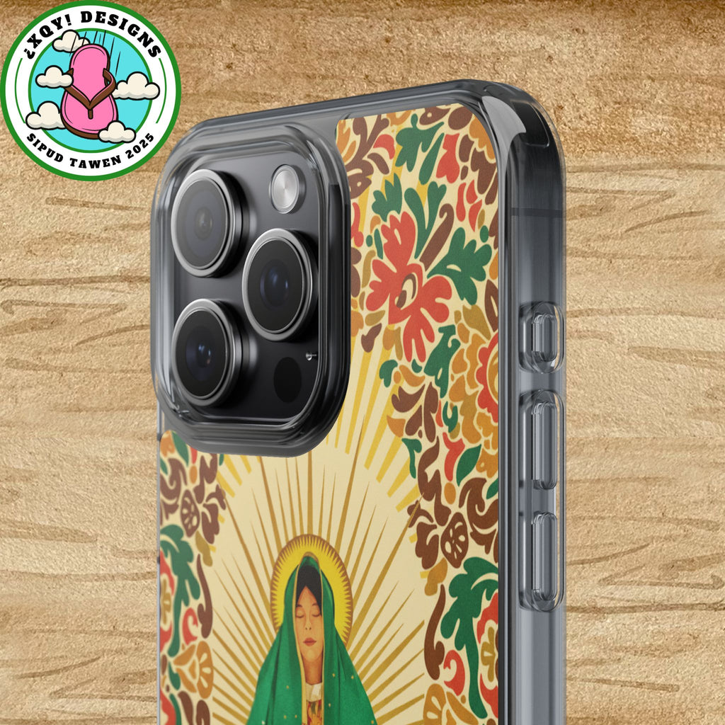 Virgin of Guadalupe Phone Case — Cut-Paper Style Religious Christian iPhone Samsung Pixel