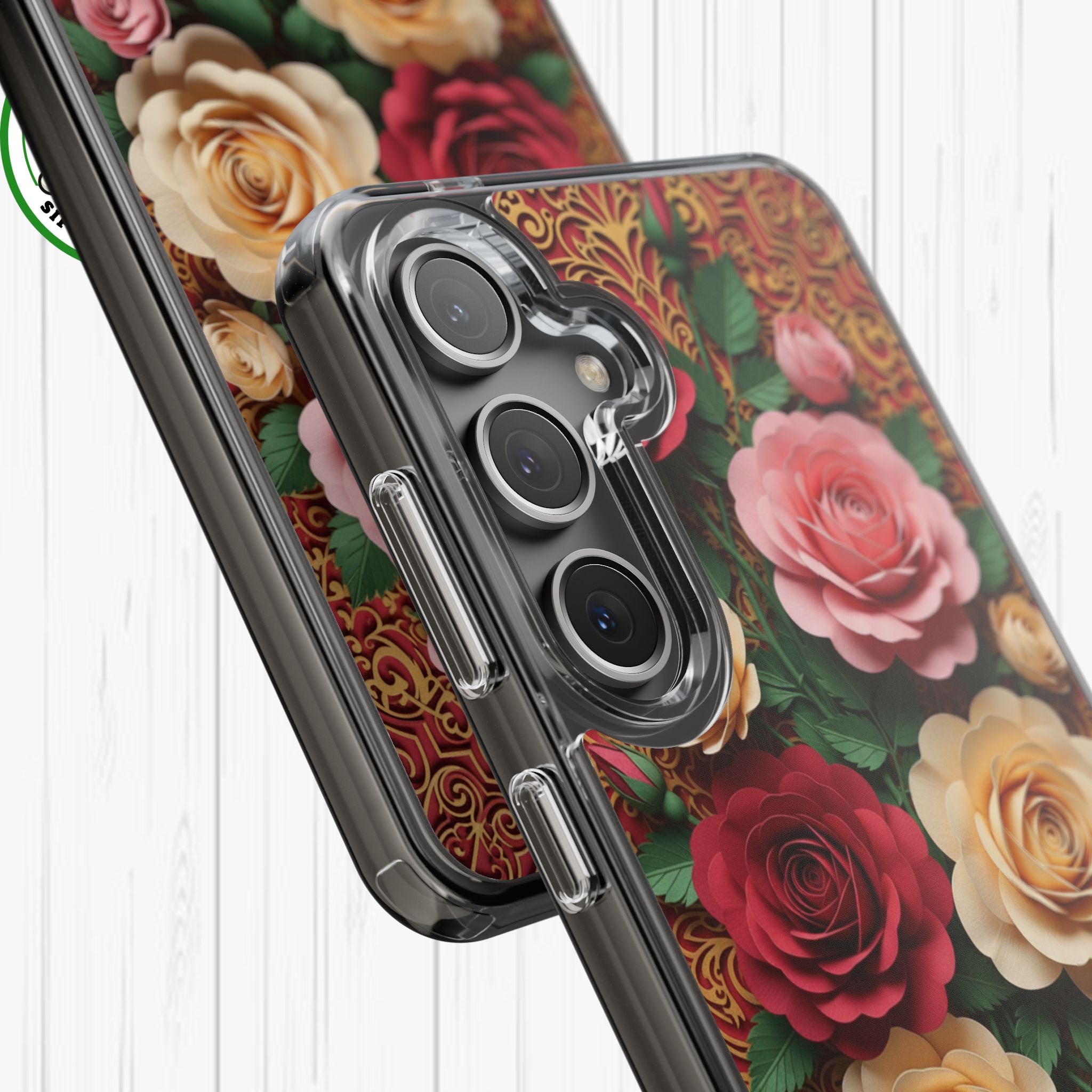 Cut-Paper Rose Bouquet Phone Case