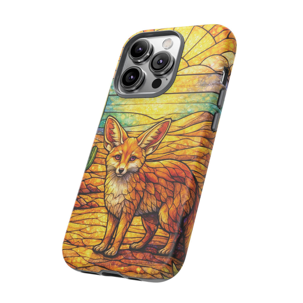 Desert Fox Stained Glass Phone Case — Galaxy & iPhone Pixel Compatible
