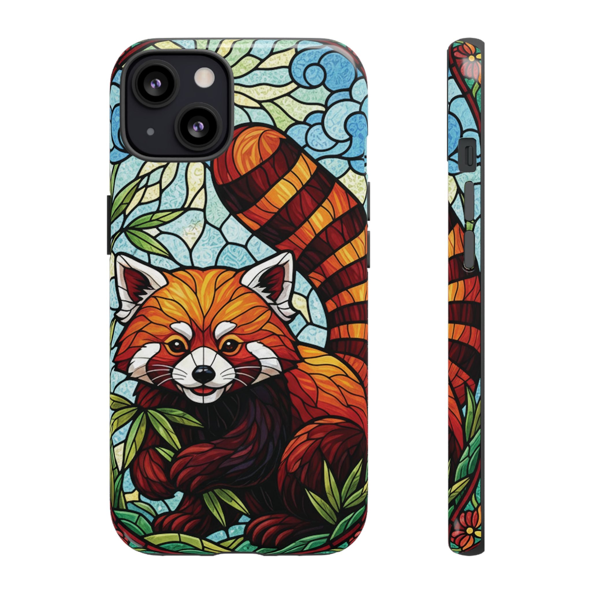 Red Panda Stained Glass Phone Case | Samsung iPhone Pixel