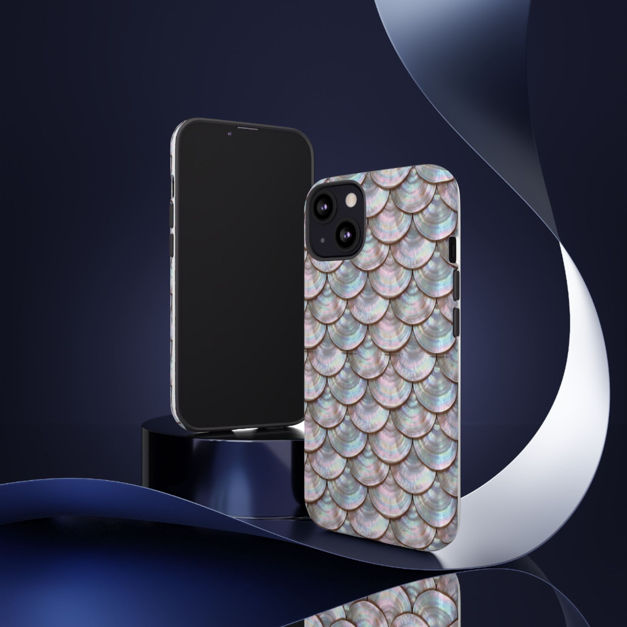 Mother of Pearl Scallop Scale Phone Case — Luxury Galaxy iPhone & Pixel