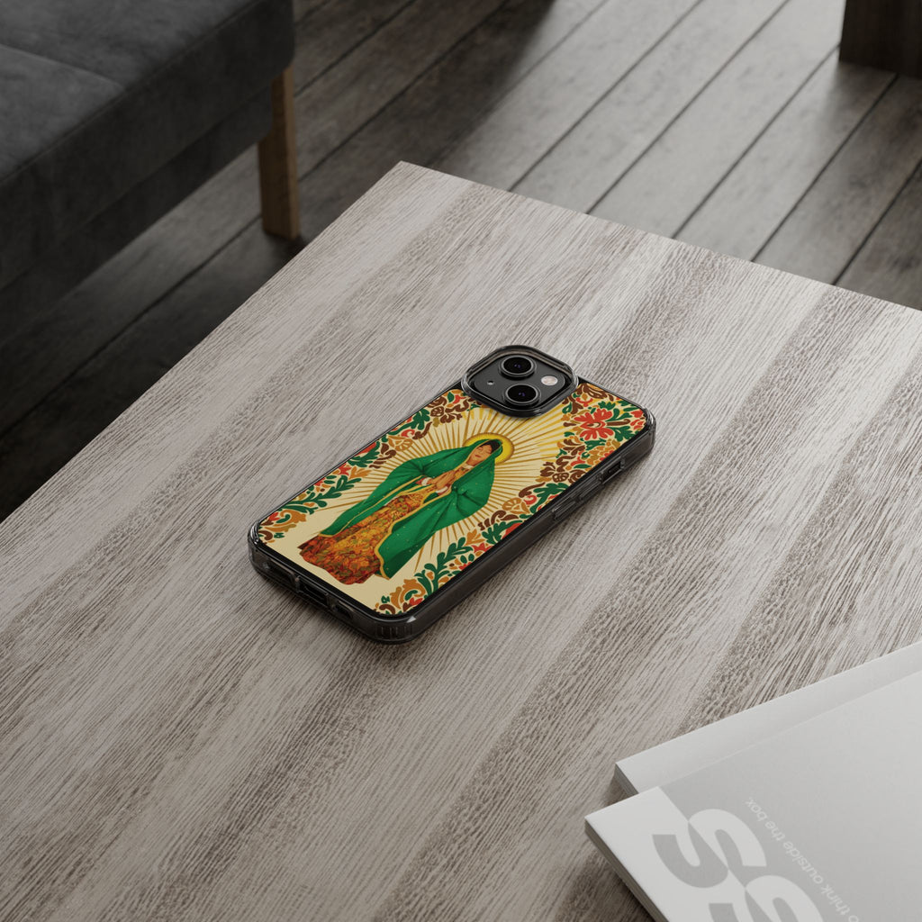 Virgin of Guadalupe Phone Case — Cut-Paper Style Religious Christian iPhone Samsung Pixel