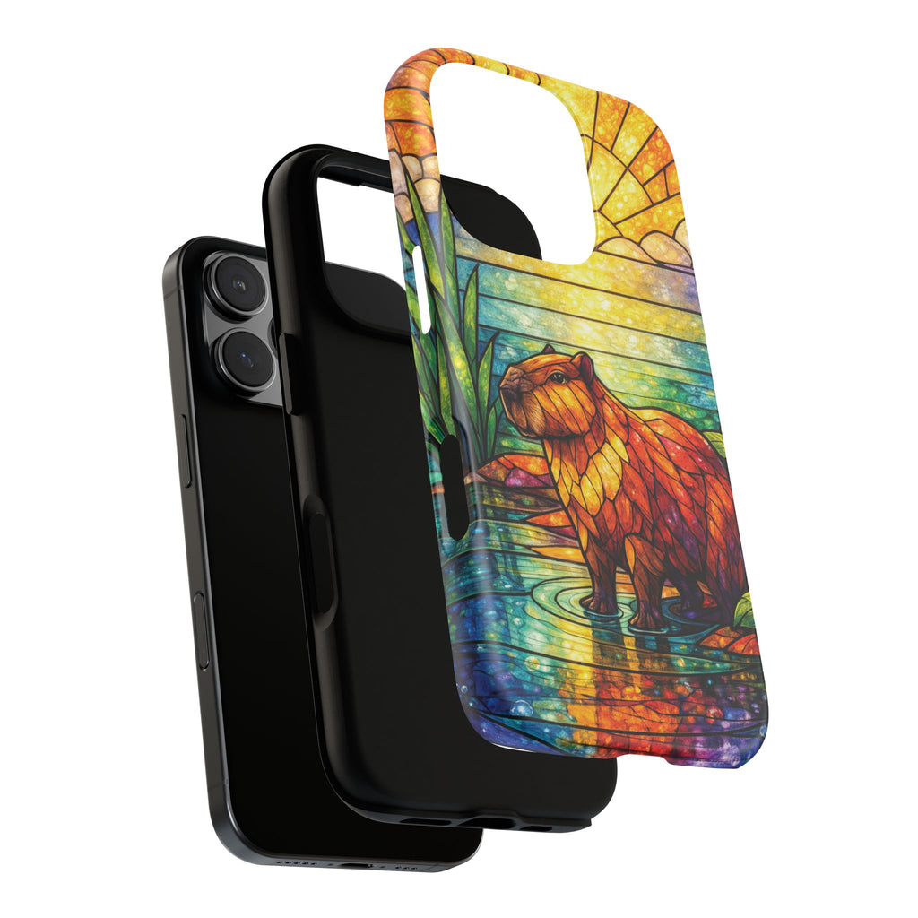 Capybara Stained Glass Galaxy Phone Case — "Tough Cases"