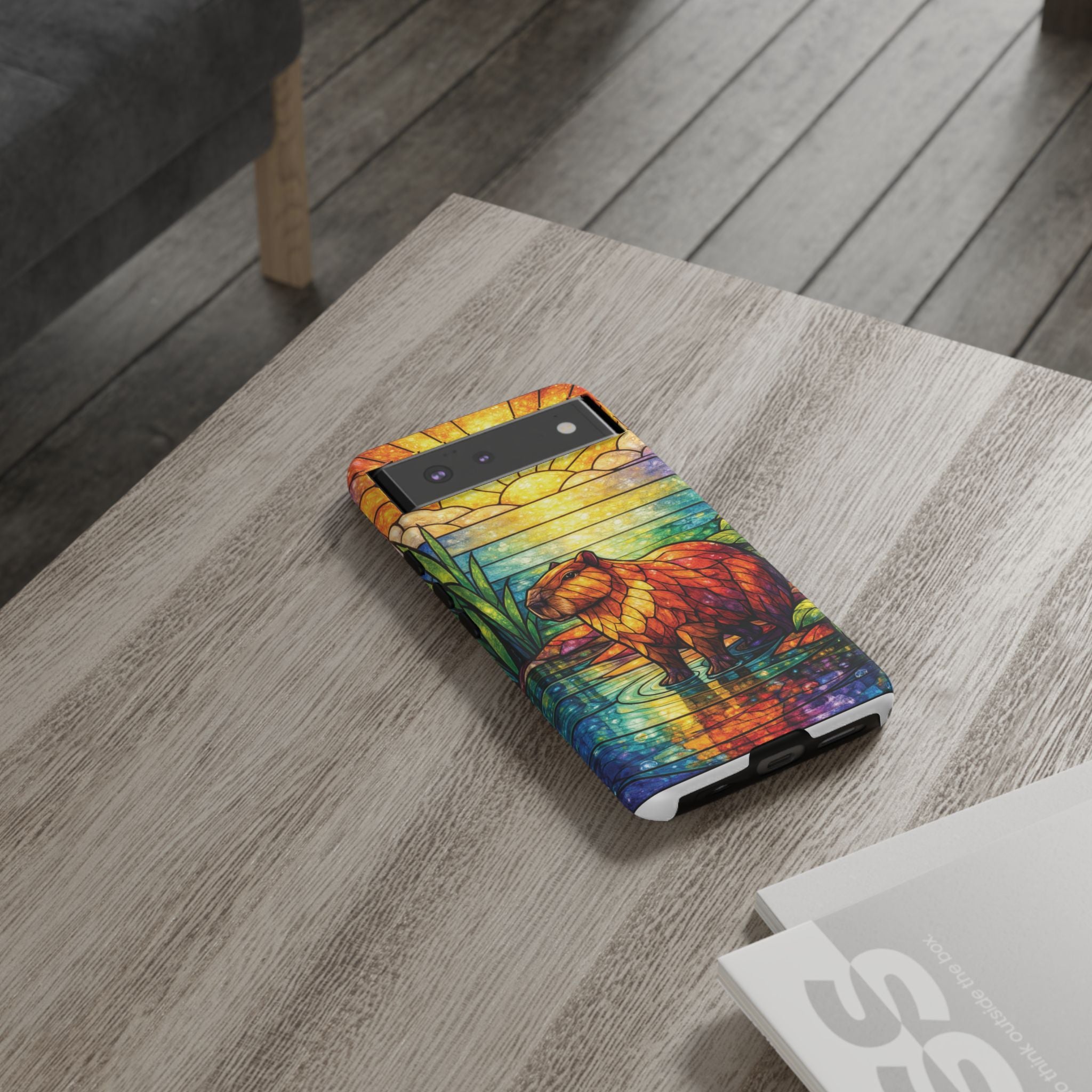 Capybara Stained Glass Galaxy Phone Case — "Tough Cases"