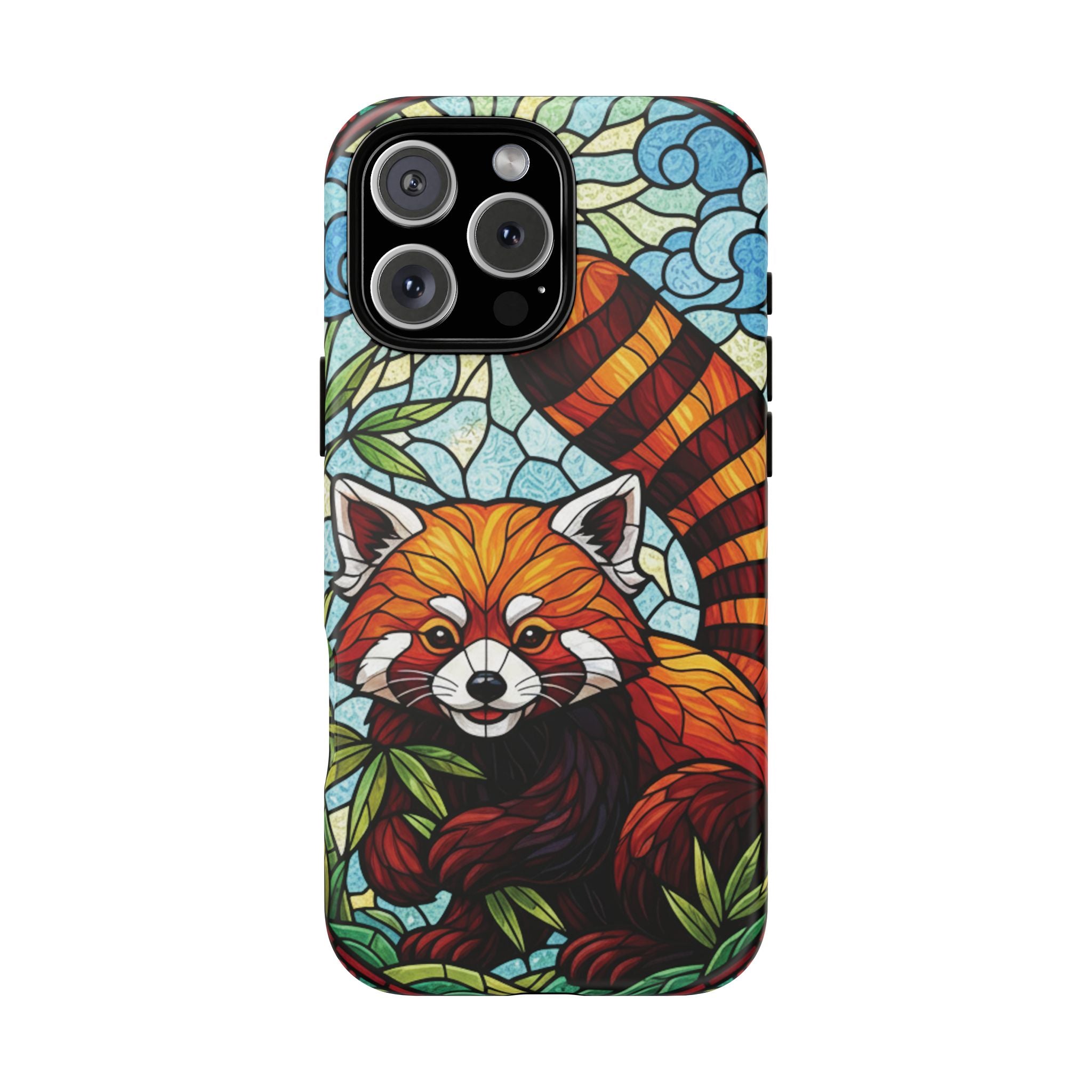 Red Panda Stained Glass Phone Case | Samsung iPhone Pixel