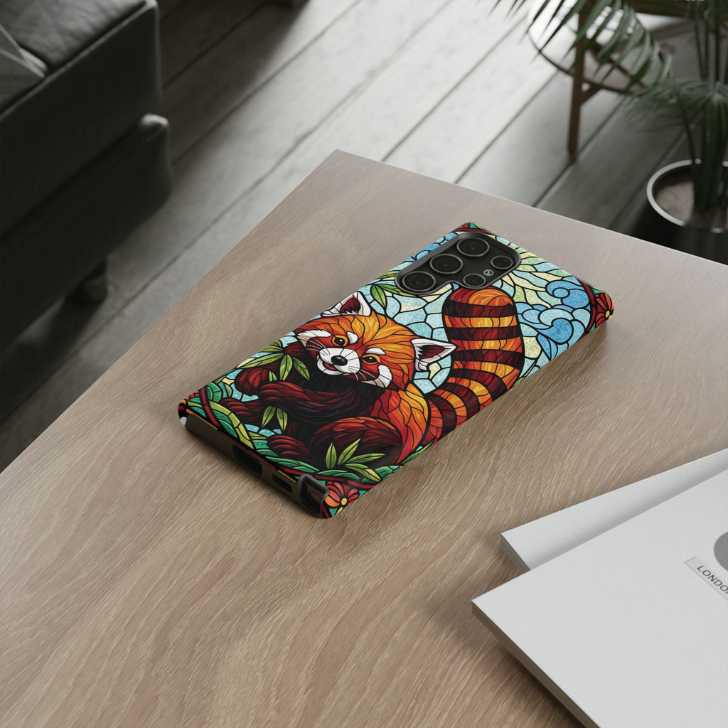 Red Panda Stained Glass Phone Case | Samsung iPhone Pixel