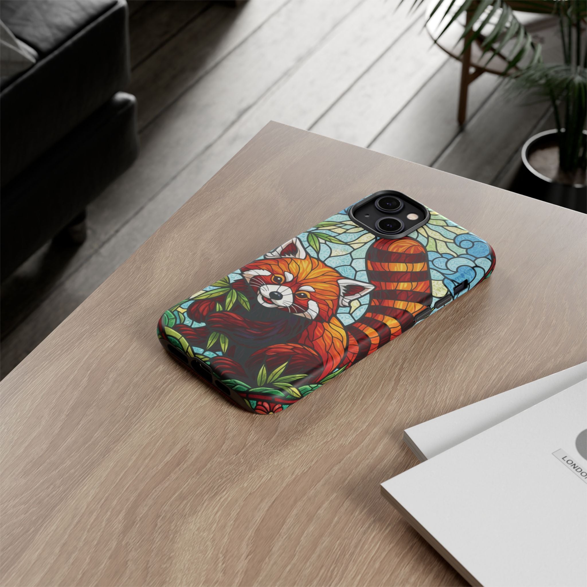 Red Panda Stained Glass Phone Case | Samsung iPhone Pixel