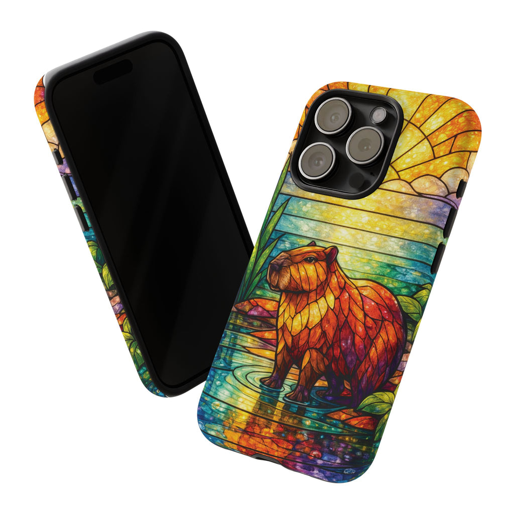 Capybara Stained Glass Galaxy Phone Case — "Tough Cases"