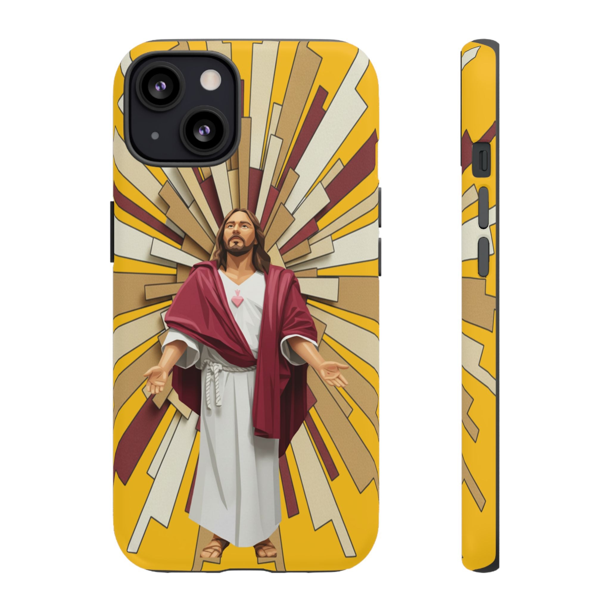 Radiant Jesus Art Phone Case | Christian Faith Inspirational Protective Cover