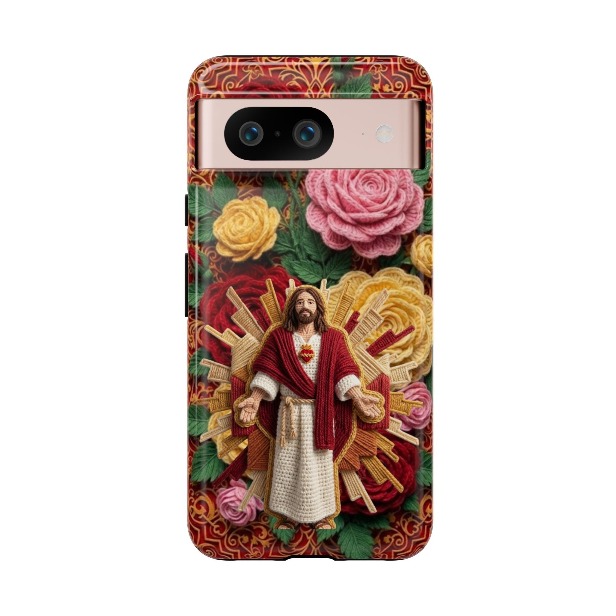 Jesus Resurrection faux-yarn phone case | Resurrection artwork phone case