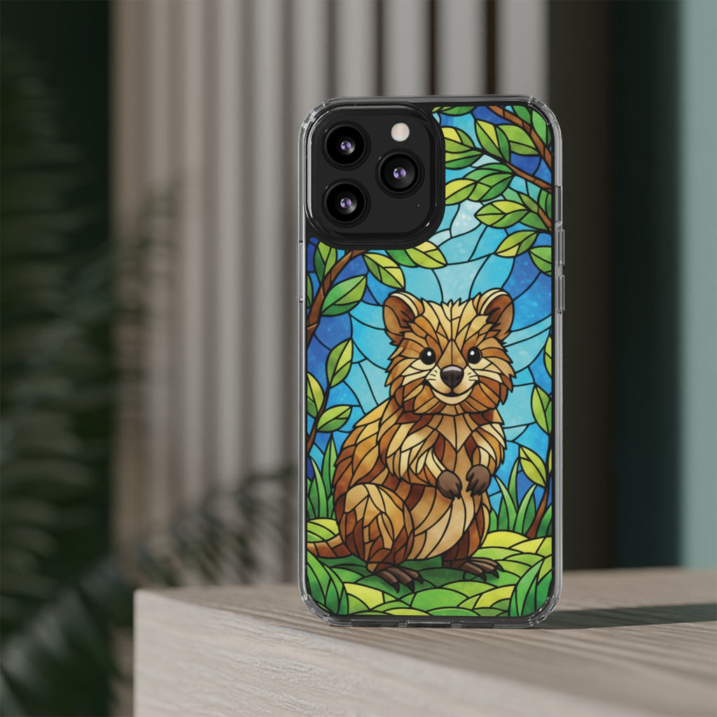 Quokka Phone Case Design Art Mobile Cover Phone Protection Device Skin Animal Print Stained Glass Art Australian Wildlife Gift Idea Phone
