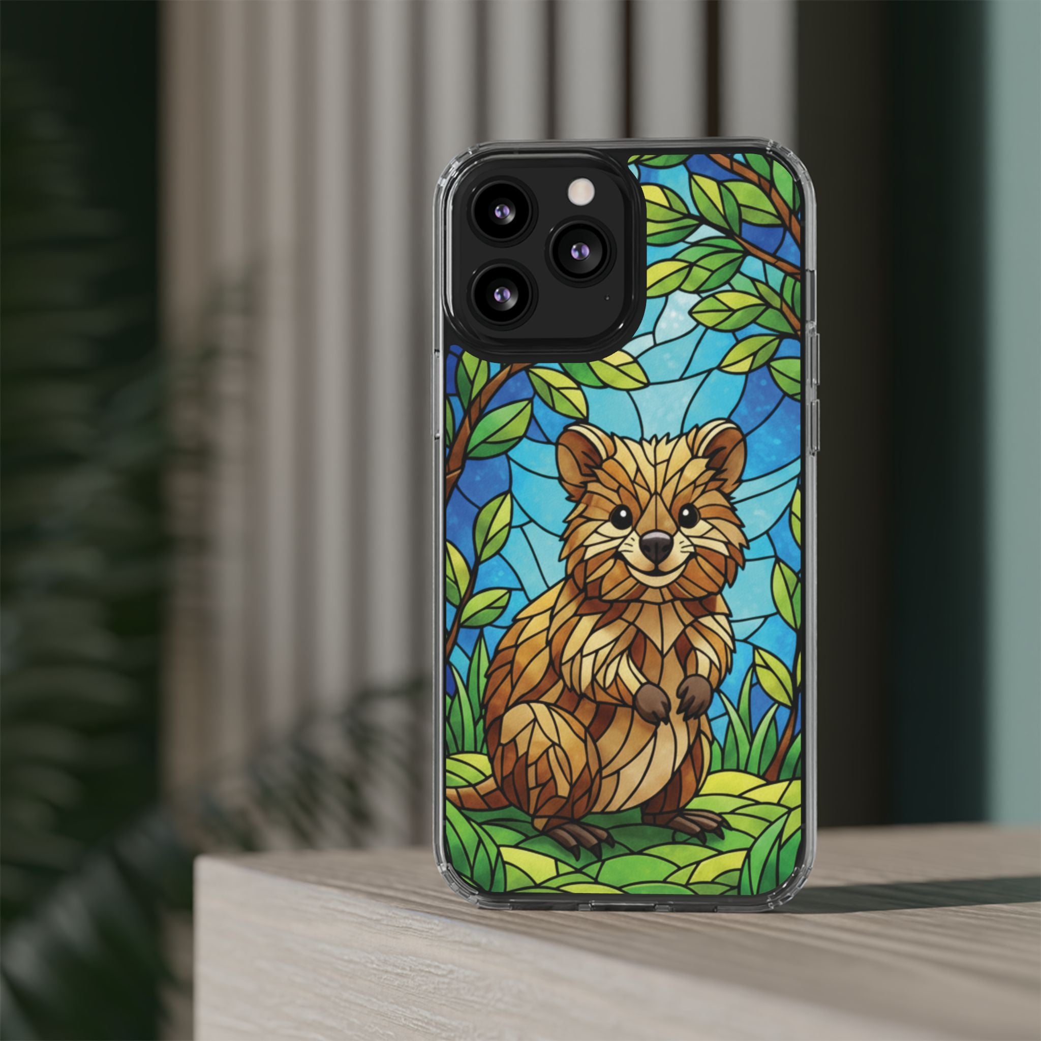 Quokka Phone Case Design Art Mobile Cover Phone Protection Device Skin Animal Print Stained Glass Art Australian Wildlife Gift Idea Phone