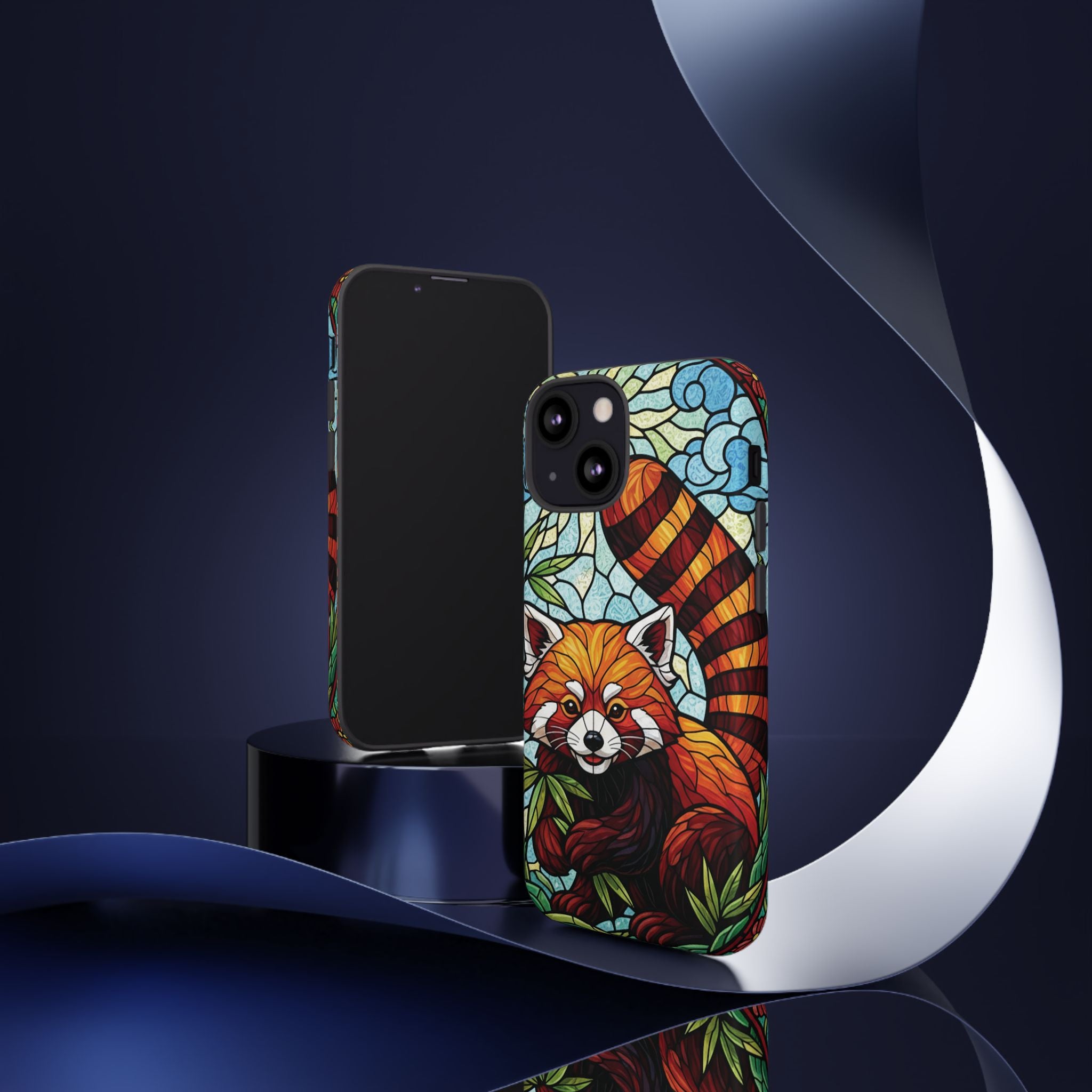 Red Panda Stained Glass Phone Case | Samsung iPhone Pixel