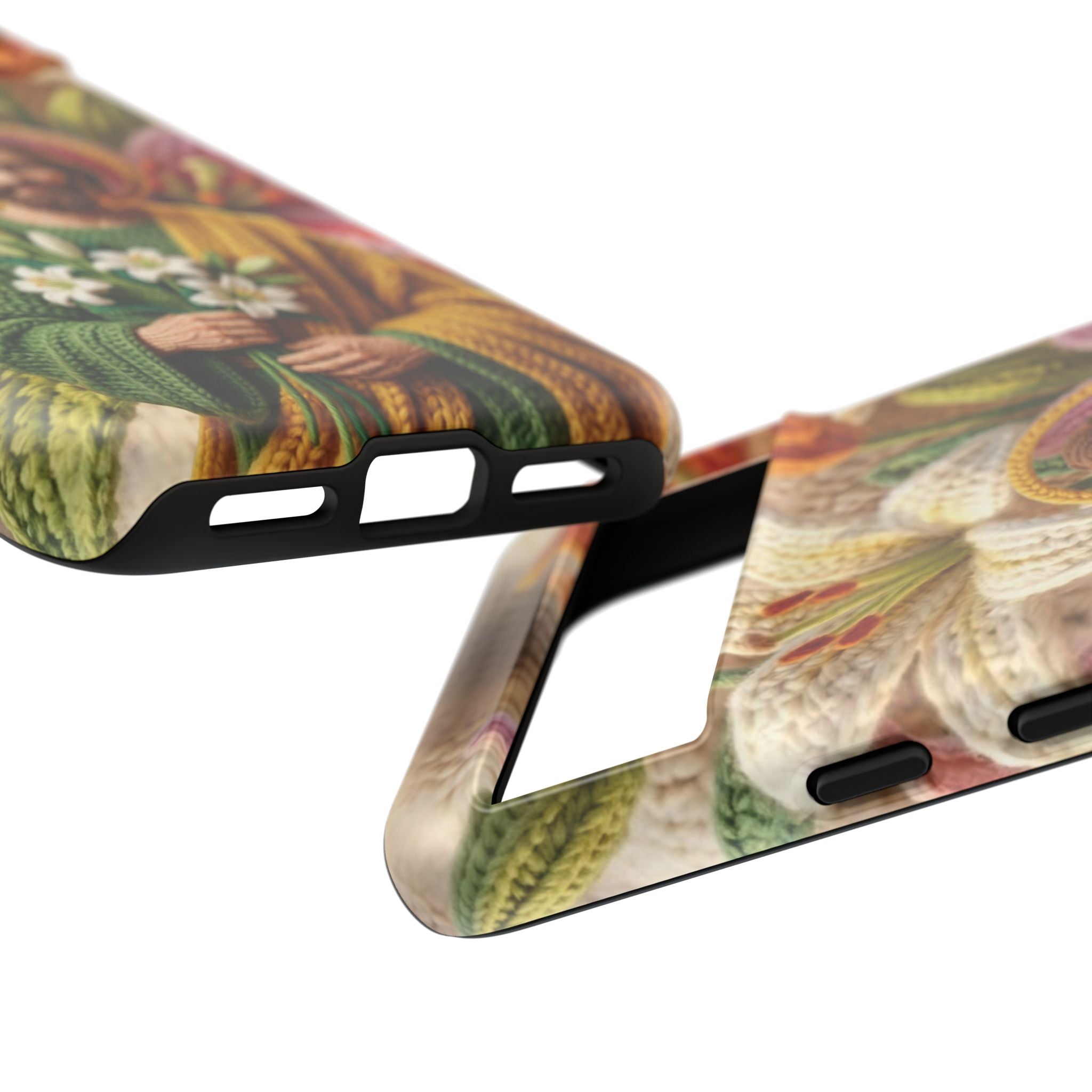 Phone Case Saint Joseph Lilies Design Holy Figure Phone Cover Faith Based Faux Yarn Saint of Workers Gift Samsung iPhone Pixel Models