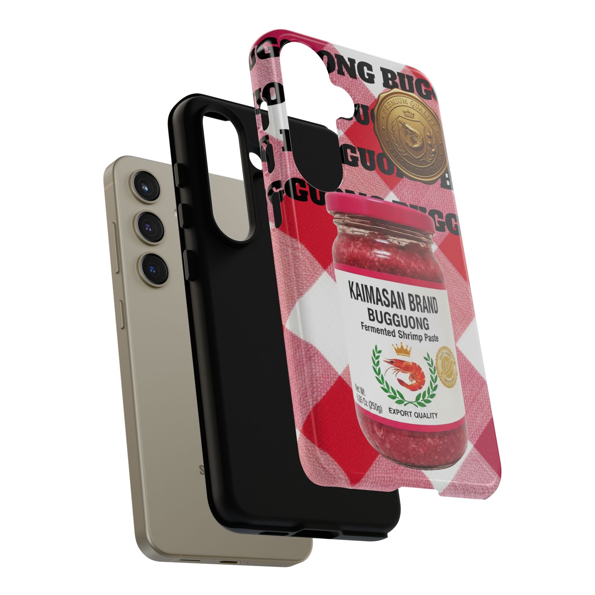 Red Gingham Phone Case Filipino Food Lover Gingham Pattern Phone Accessory Foodie Philippine Cuisine Lover Gift for Foodies