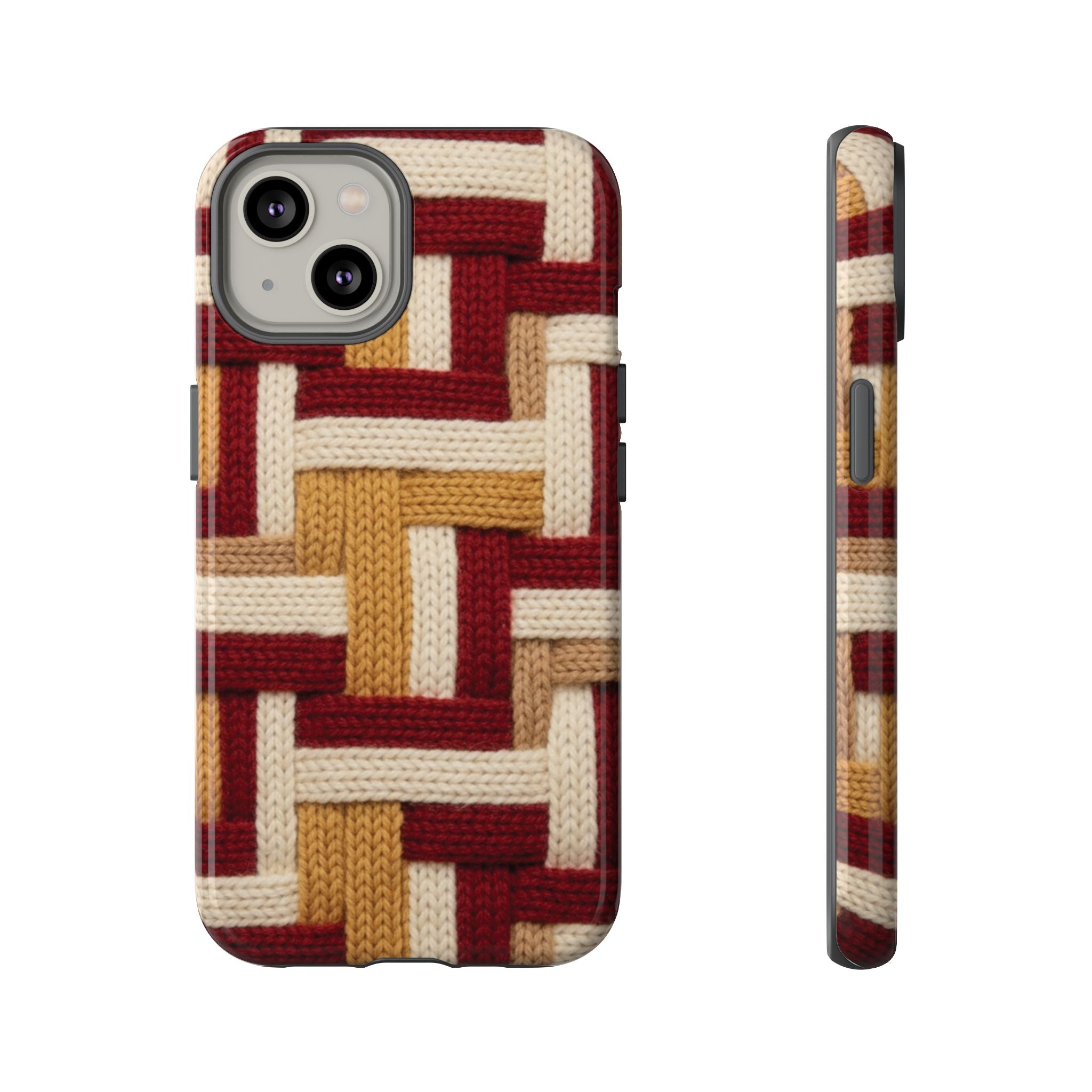 Yarn Pattern Phone Case Cozy Knit Texture Smartphone Protective Cover Elegant Design Mobile Device Cases for Samsung iPhone Pixel Models