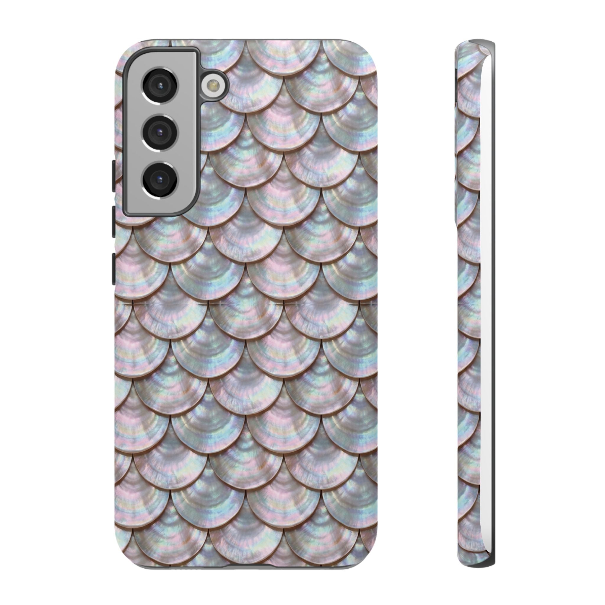 Mother of Pearl Scallop Scale Phone Case — Luxury Galaxy iPhone & Pixel