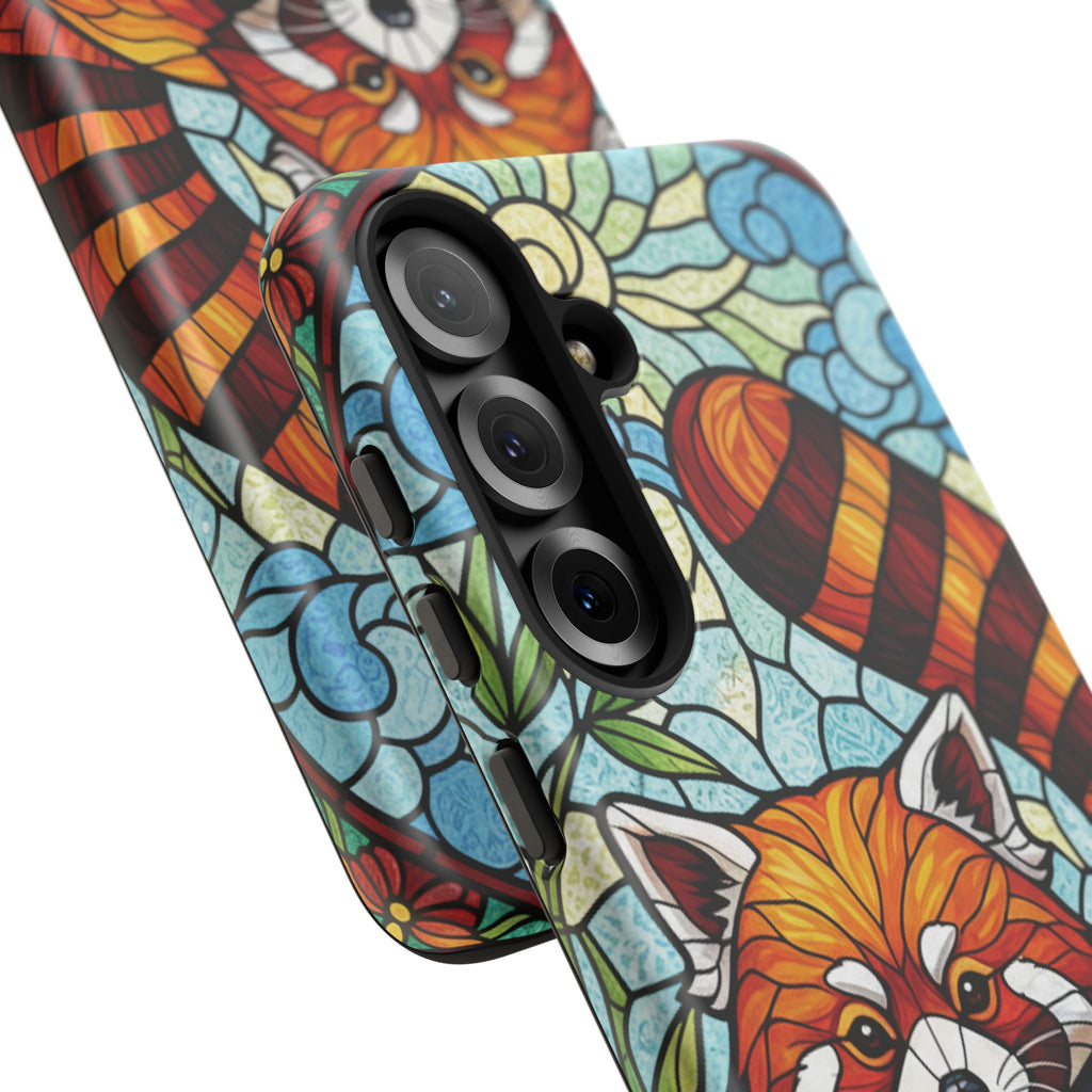 Red Panda Stained Glass Phone Case | Samsung iPhone Pixel