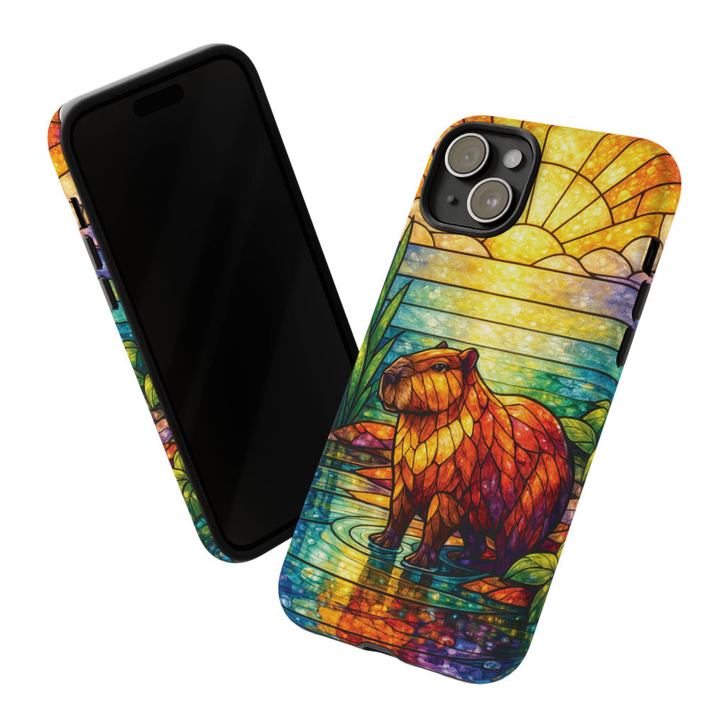 Capybara Stained Glass Galaxy Phone Case — "Tough Cases"