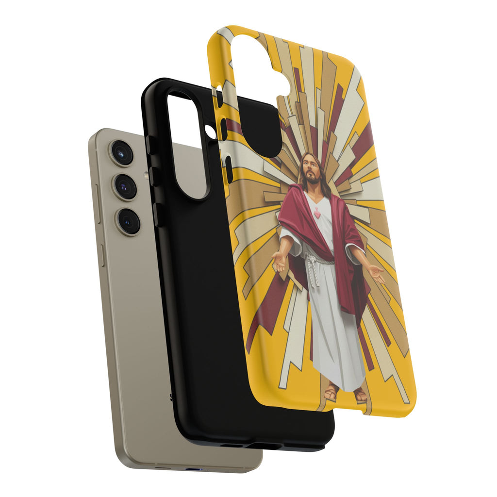 Radiant Jesus Art Phone Case | Christian Faith Inspirational Protective Cover