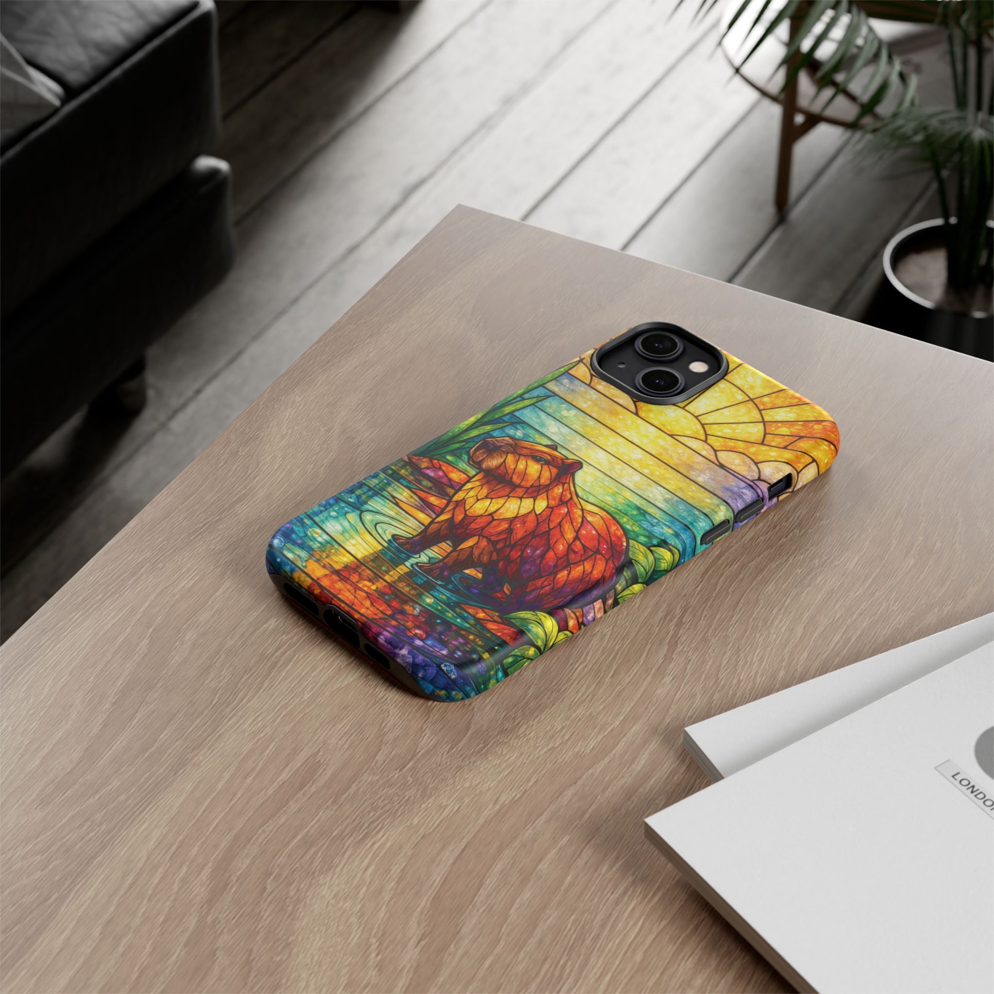 Capybara Stained Glass Galaxy Phone Case — "Tough Cases"