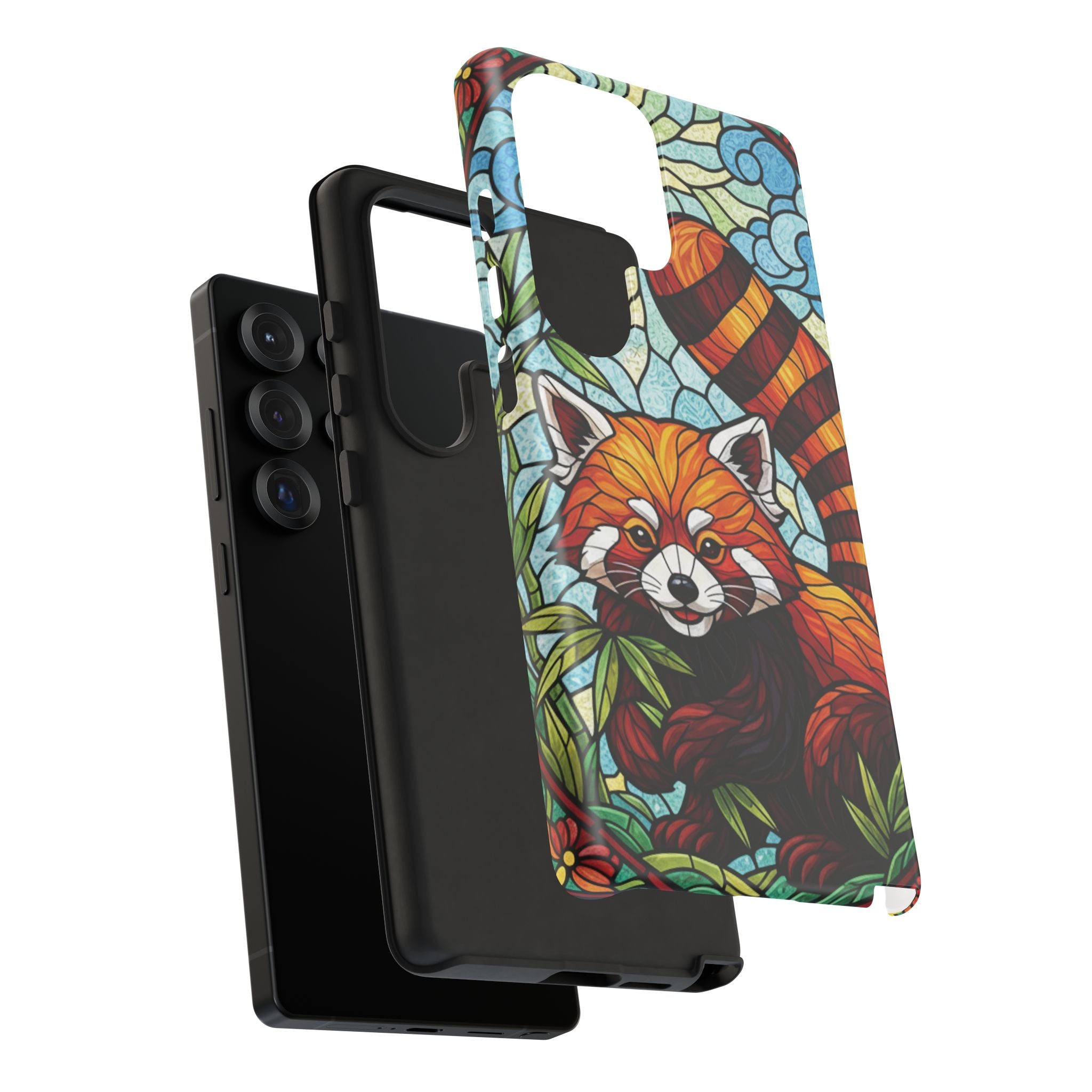 Red Panda Stained Glass Phone Case | Samsung iPhone Pixel