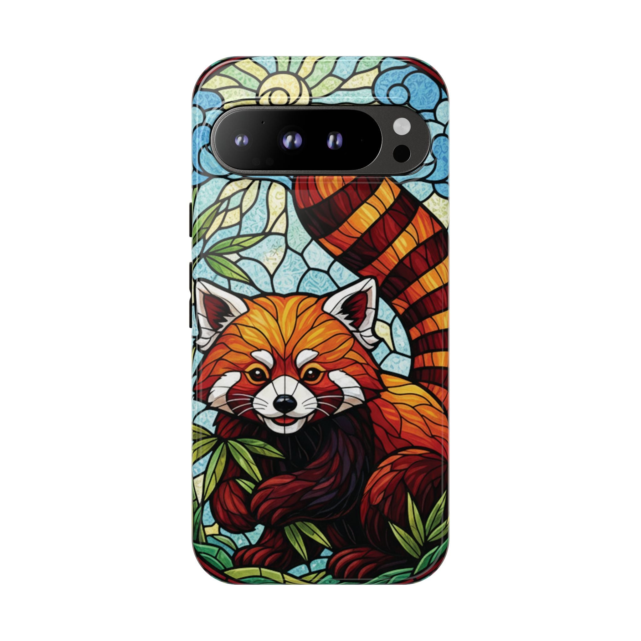 Red Panda Stained Glass Phone Case | Samsung iPhone Pixel