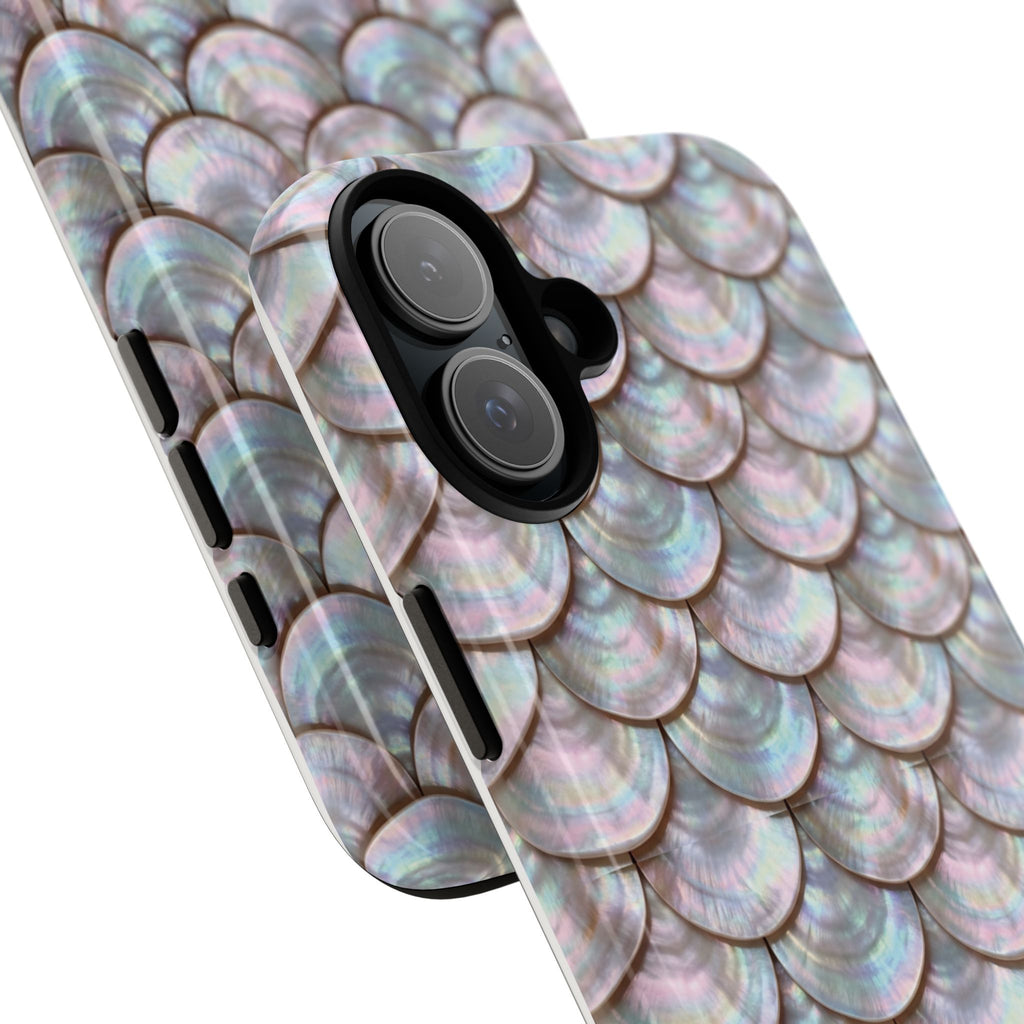 Mother of Pearl Scallop Scale Phone Case — Luxury Galaxy iPhone & Pixel