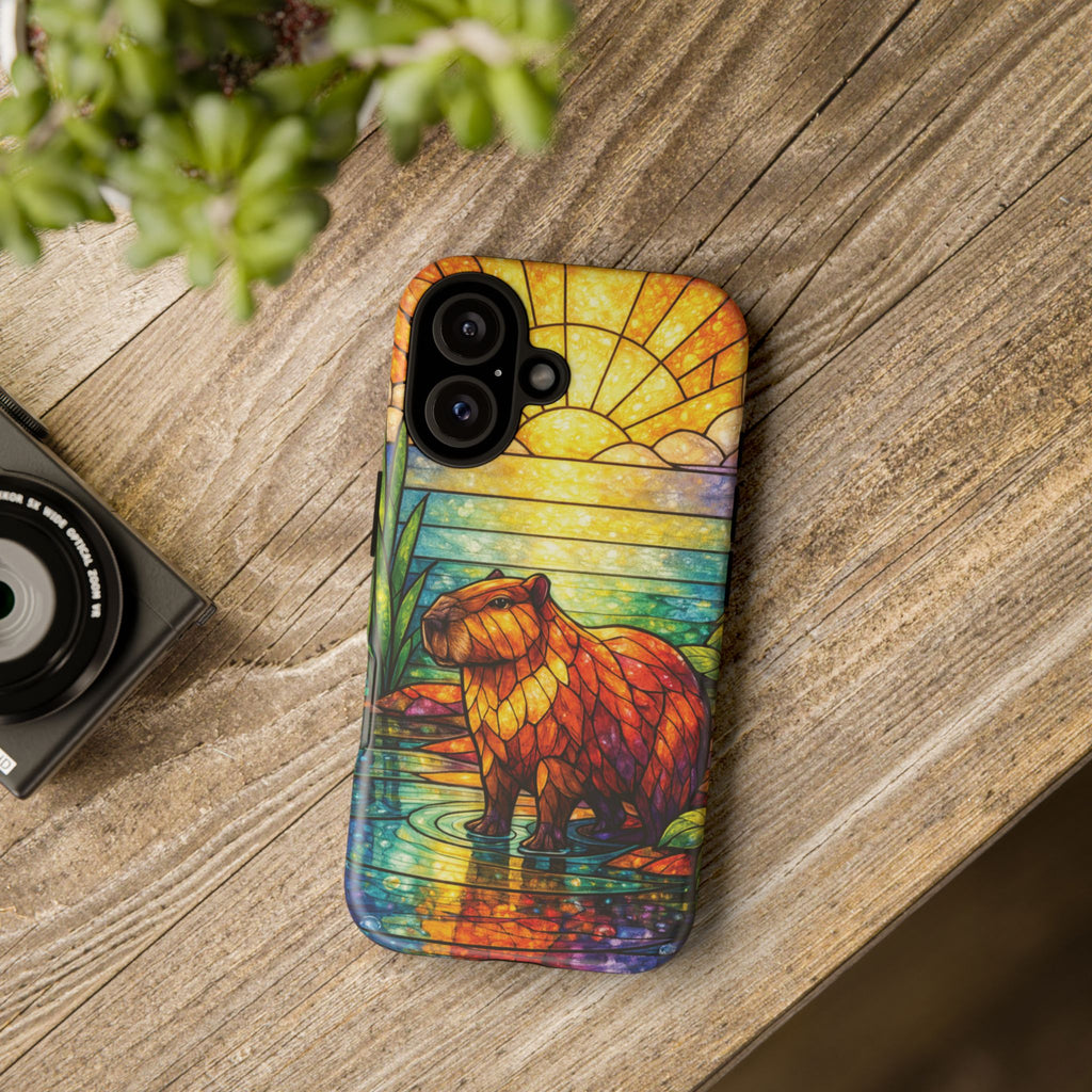 Capybara Stained Glass Galaxy Phone Case — "Tough Cases"