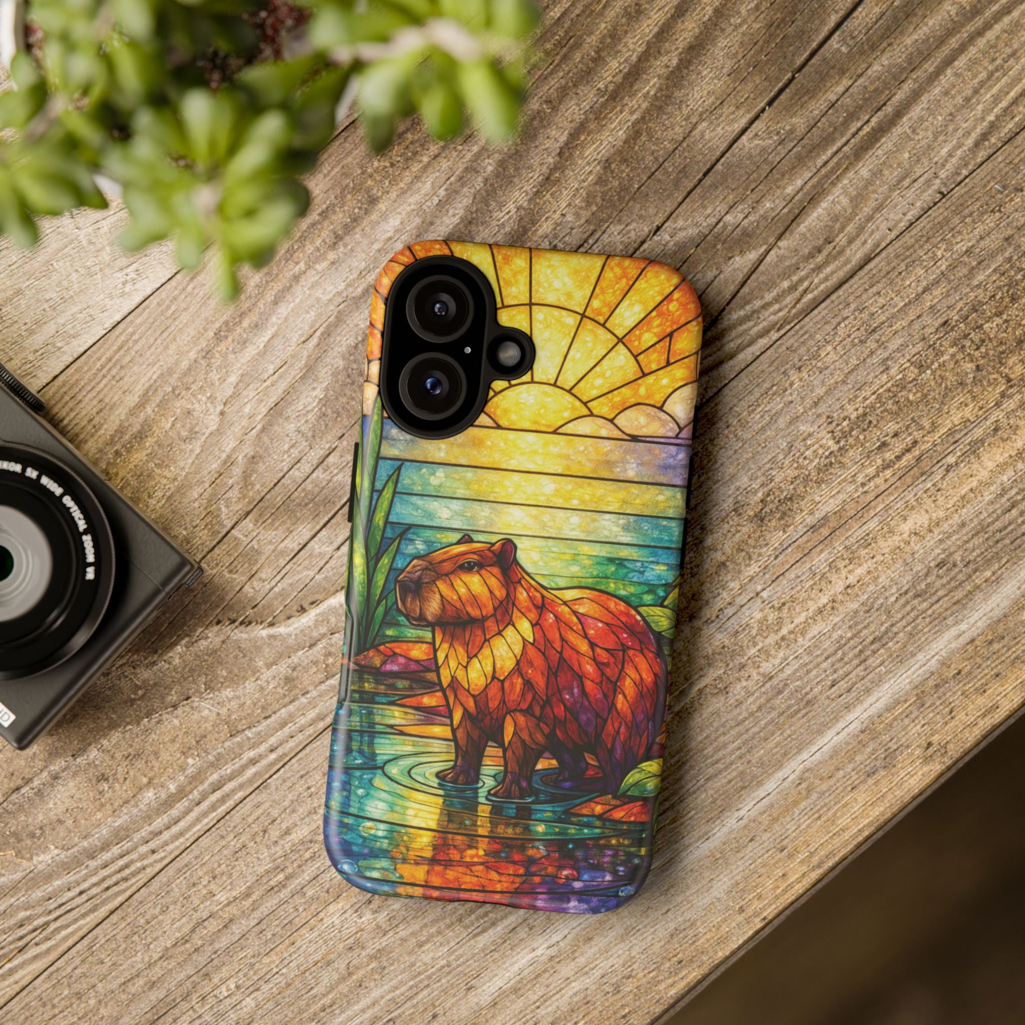 Capybara Stained Glass Galaxy Phone Case — "Tough Cases"