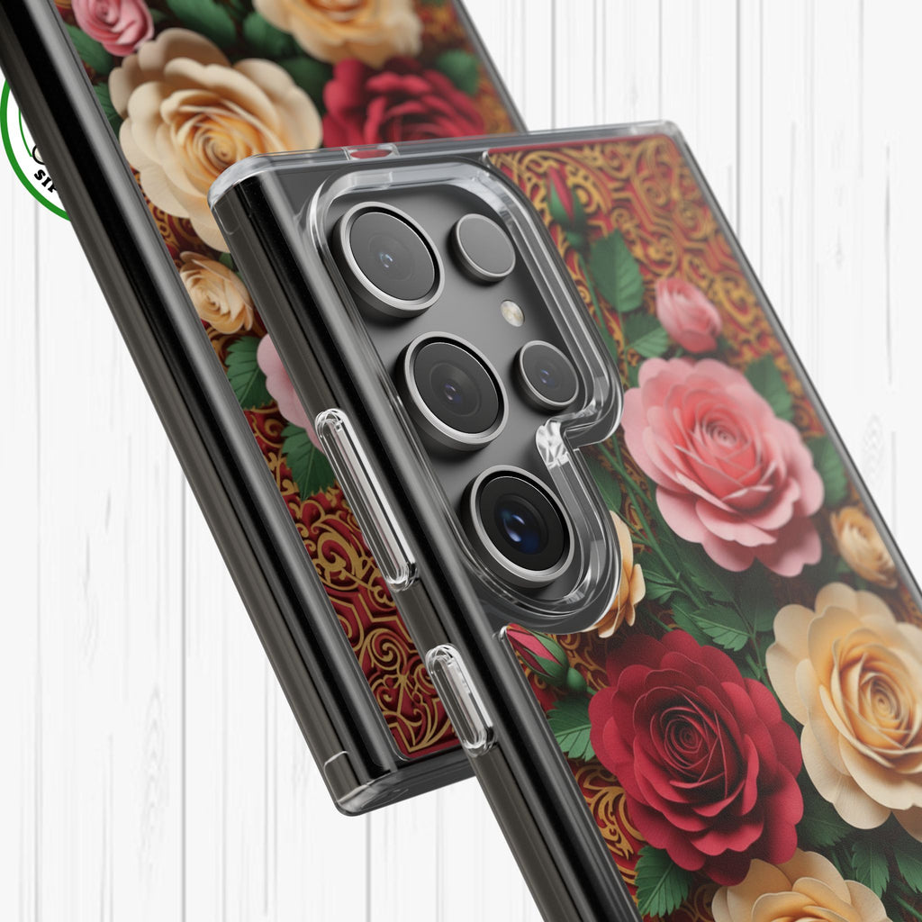 Cut-Paper Rose Bouquet Phone Case
