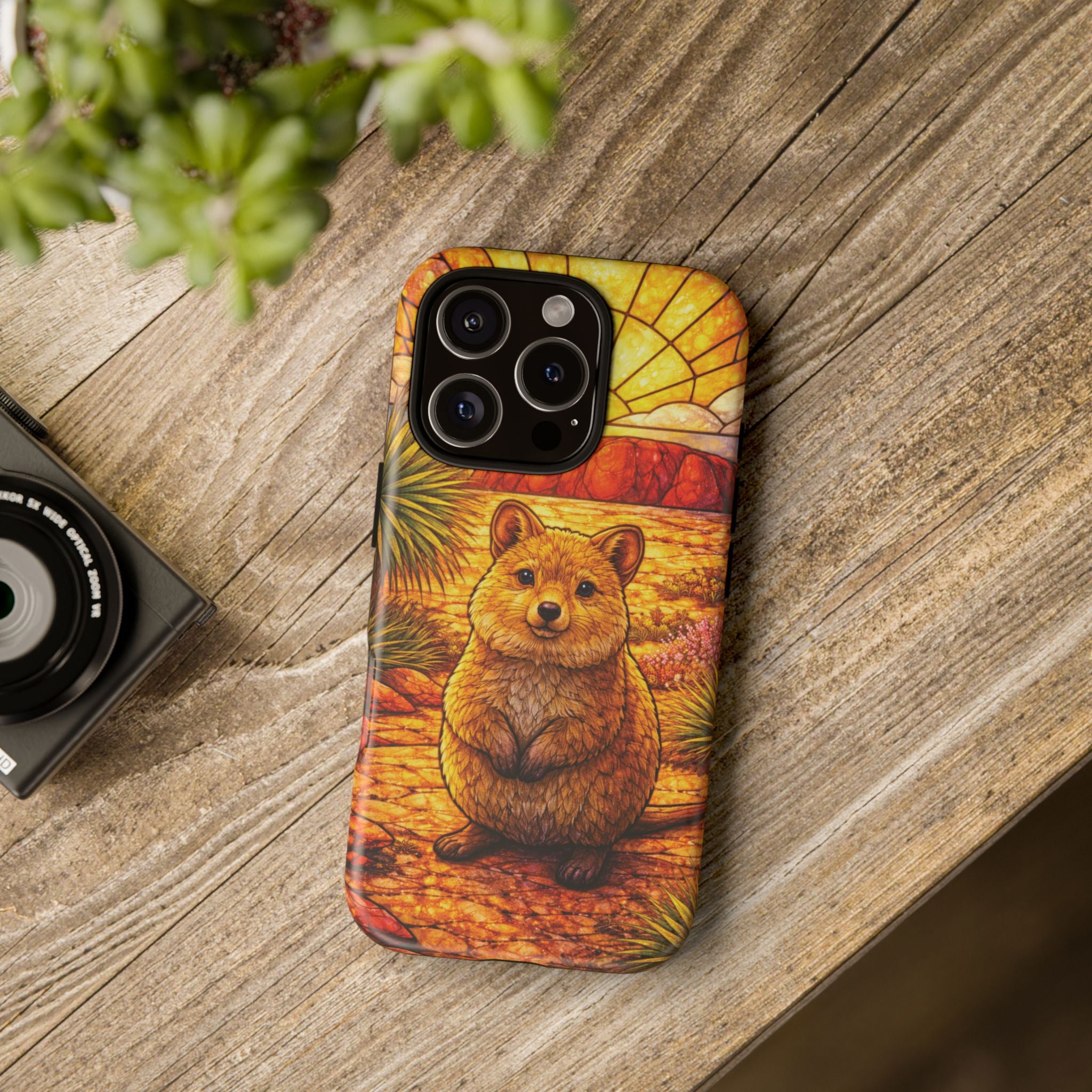 Quokka Stained-Glass Phone Case — Galaxy, iPhone & Pixel