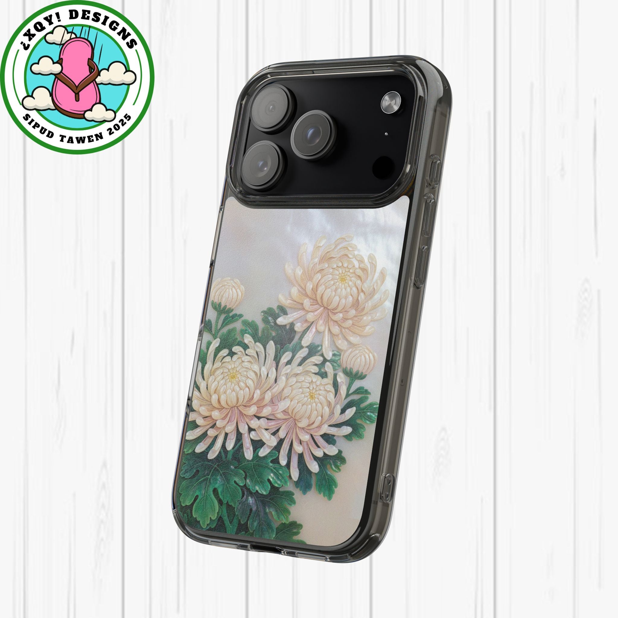 Mother of pearl inlay Phone Case Nacre art panel Chinese mother of pearl flowers Chrysanthemum wall art design elegant luxury  gift