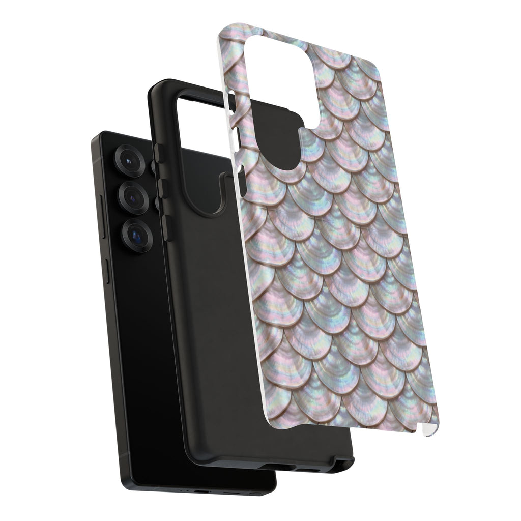 Mother of Pearl Scallop Scale Phone Case — Luxury Galaxy iPhone & Pixel
