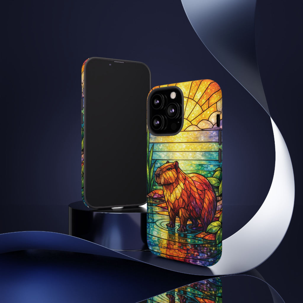 Capybara Stained Glass Galaxy Phone Case — "Tough Cases"