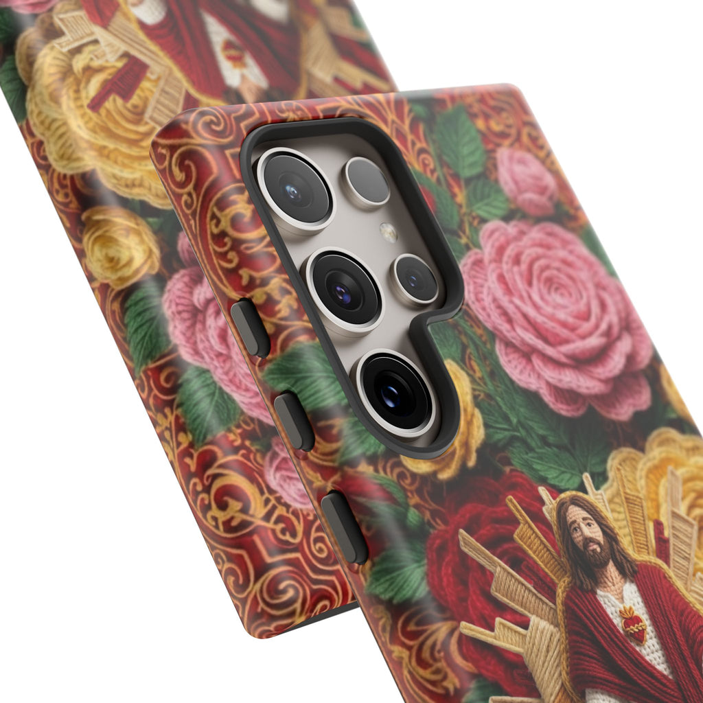 Jesus Resurrection faux-yarn phone case | Resurrection artwork phone case