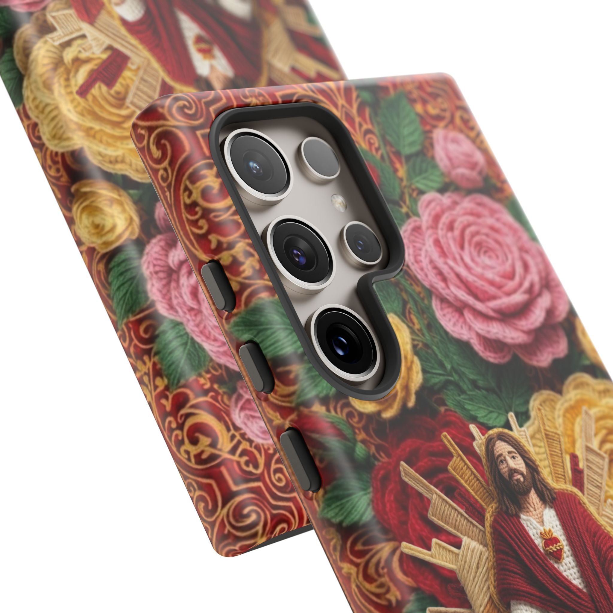 Jesus Resurrection faux-yarn phone case | Resurrection artwork phone case