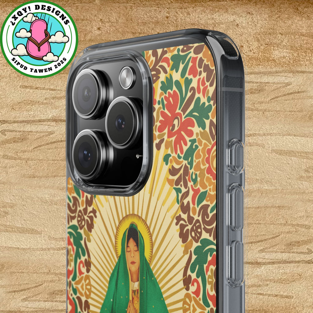 Virgin of Guadalupe Phone Case — Cut-Paper Style Religious Christian iPhone Samsung Pixel
