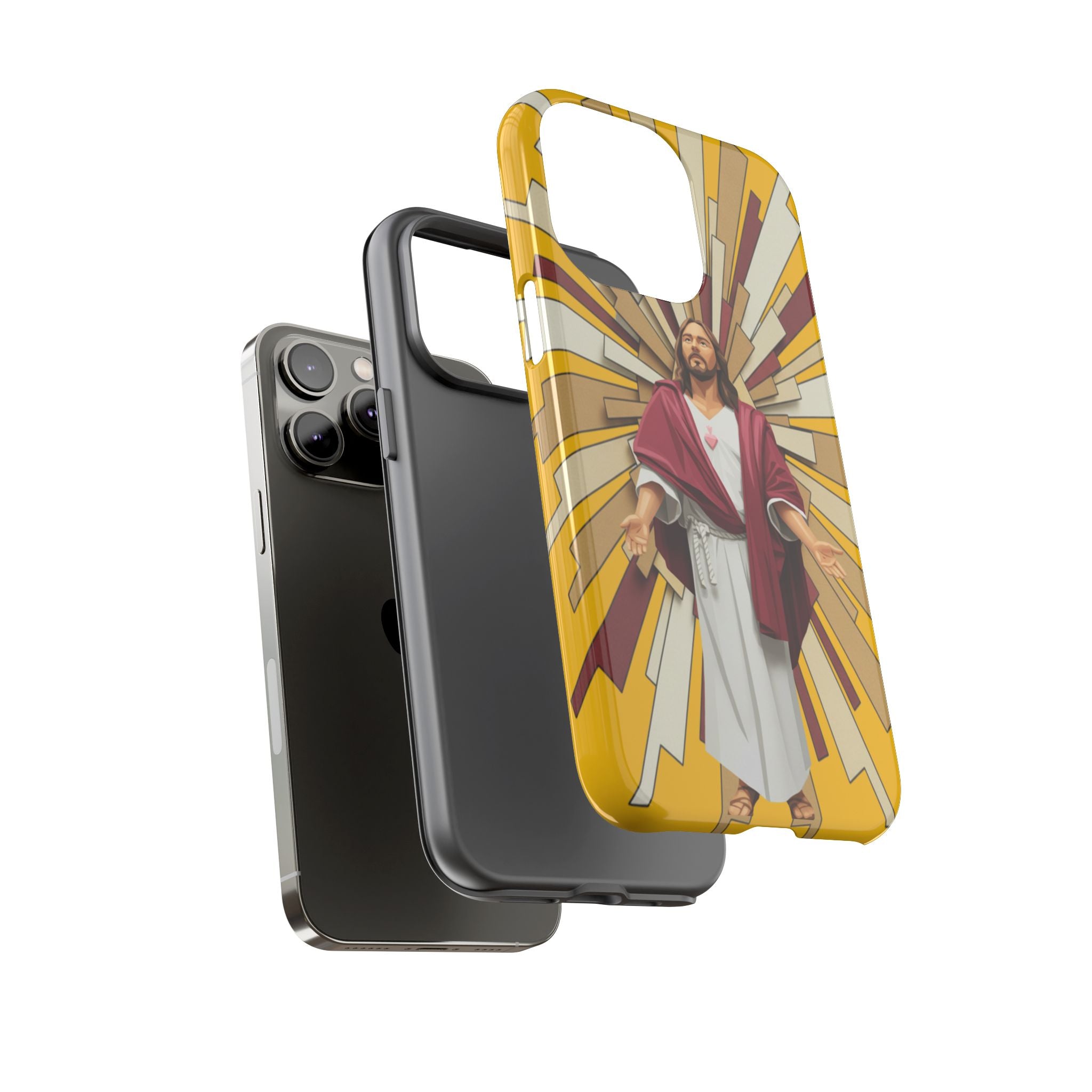 Radiant Jesus Art Phone Case | Christian Faith Inspirational Protective Cover