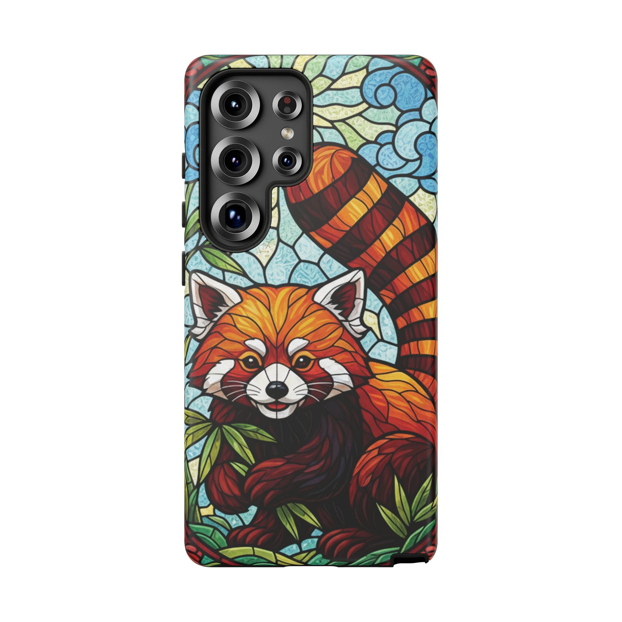 Red Panda Stained Glass Phone Case | Samsung iPhone Pixel