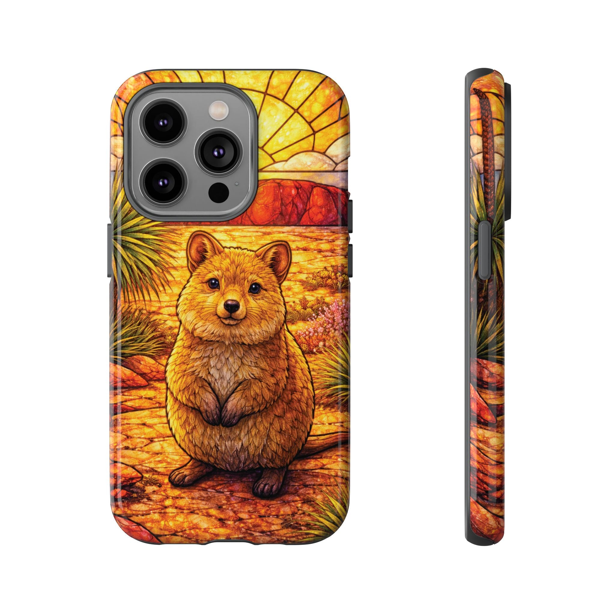Quokka Stained-Glass Phone Case — Galaxy, iPhone & Pixel