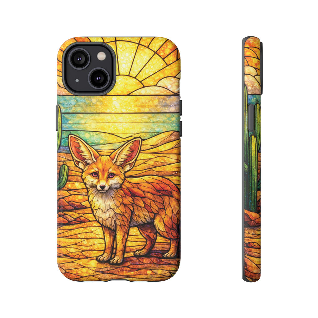 Desert Fox Stained Glass Phone Case — Galaxy & iPhone Pixel Compatible