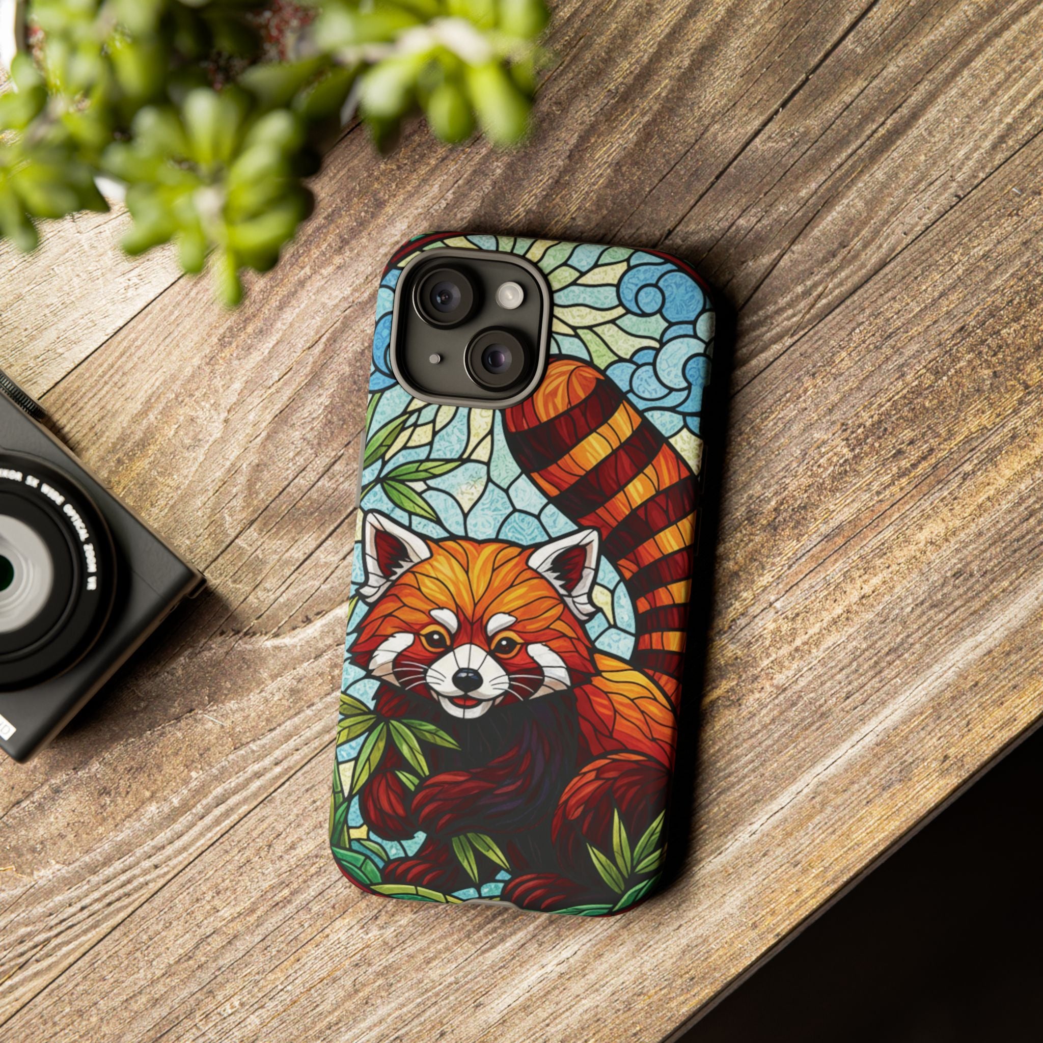 Red Panda Stained Glass Phone Case | Samsung iPhone Pixel