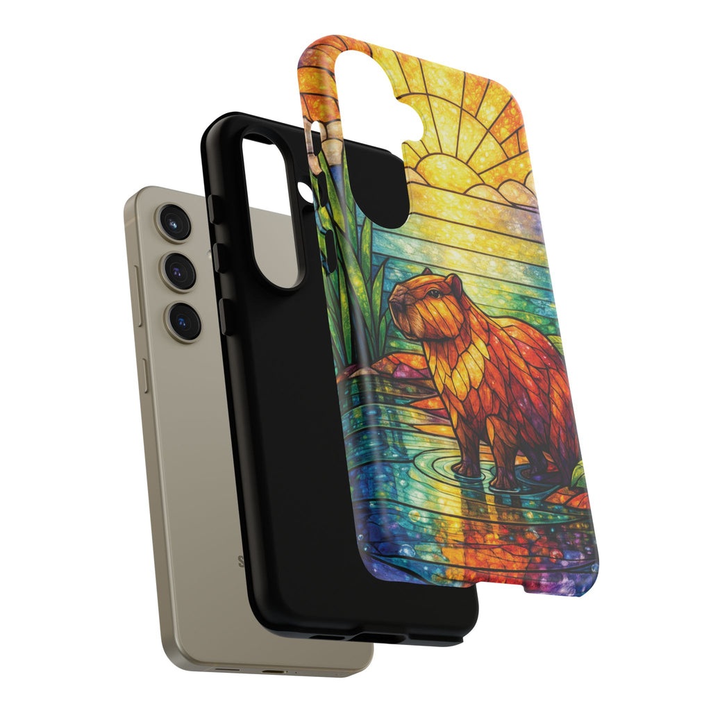 Capybara Stained Glass Galaxy Phone Case — "Tough Cases"