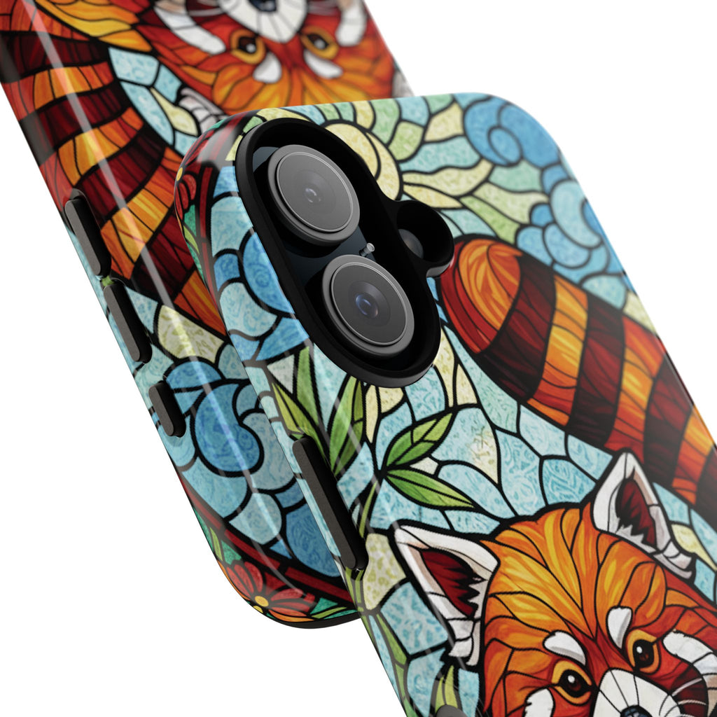 Red Panda Stained Glass Phone Case | Samsung iPhone Pixel