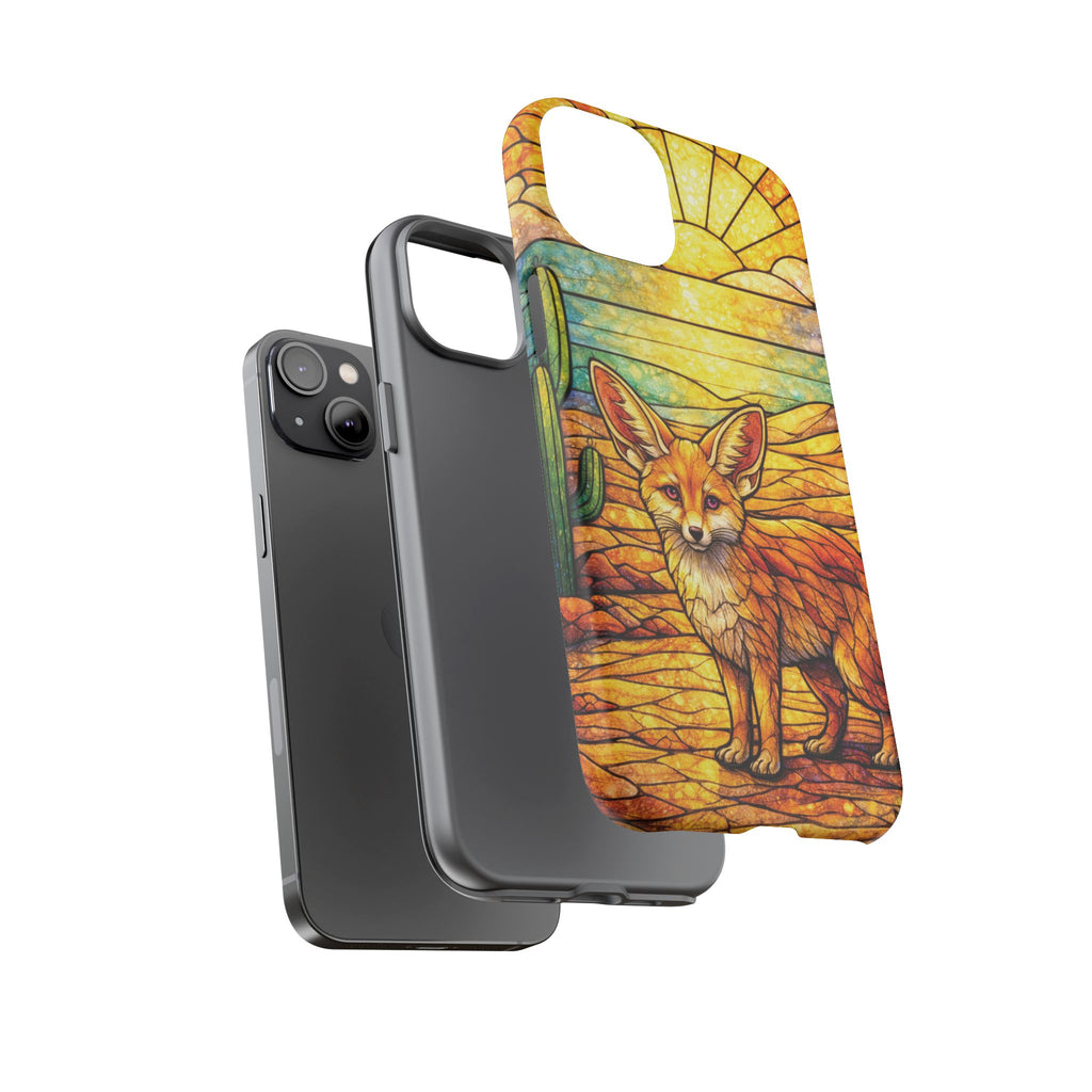 Desert Fox Stained Glass Phone Case — Galaxy & iPhone Pixel Compatible