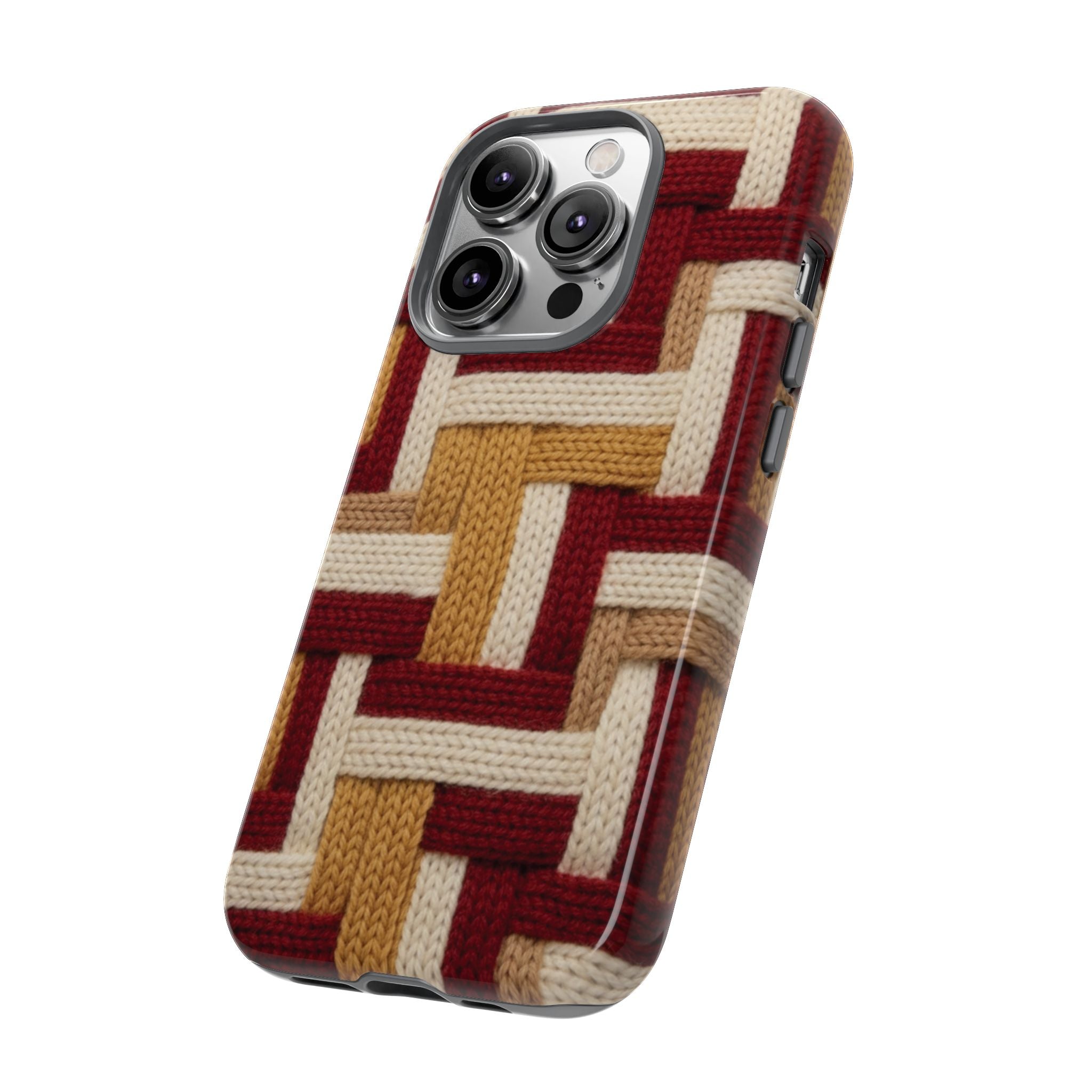 Yarn Pattern Phone Case Cozy Knit Texture Smartphone Protective Cover Elegant Design Mobile Device Cases for Samsung iPhone Pixel Models