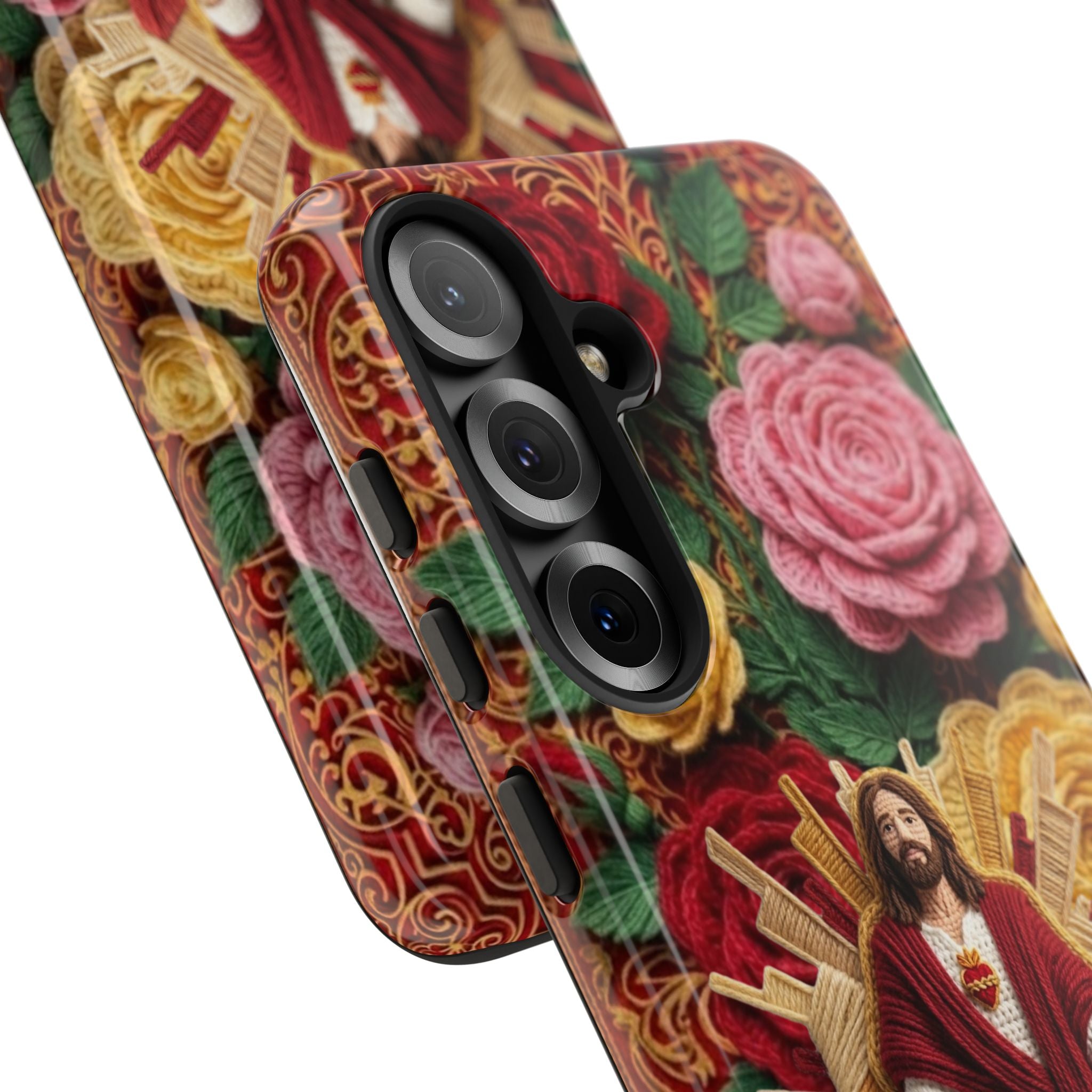 Jesus Resurrection faux-yarn phone case | Resurrection artwork phone case