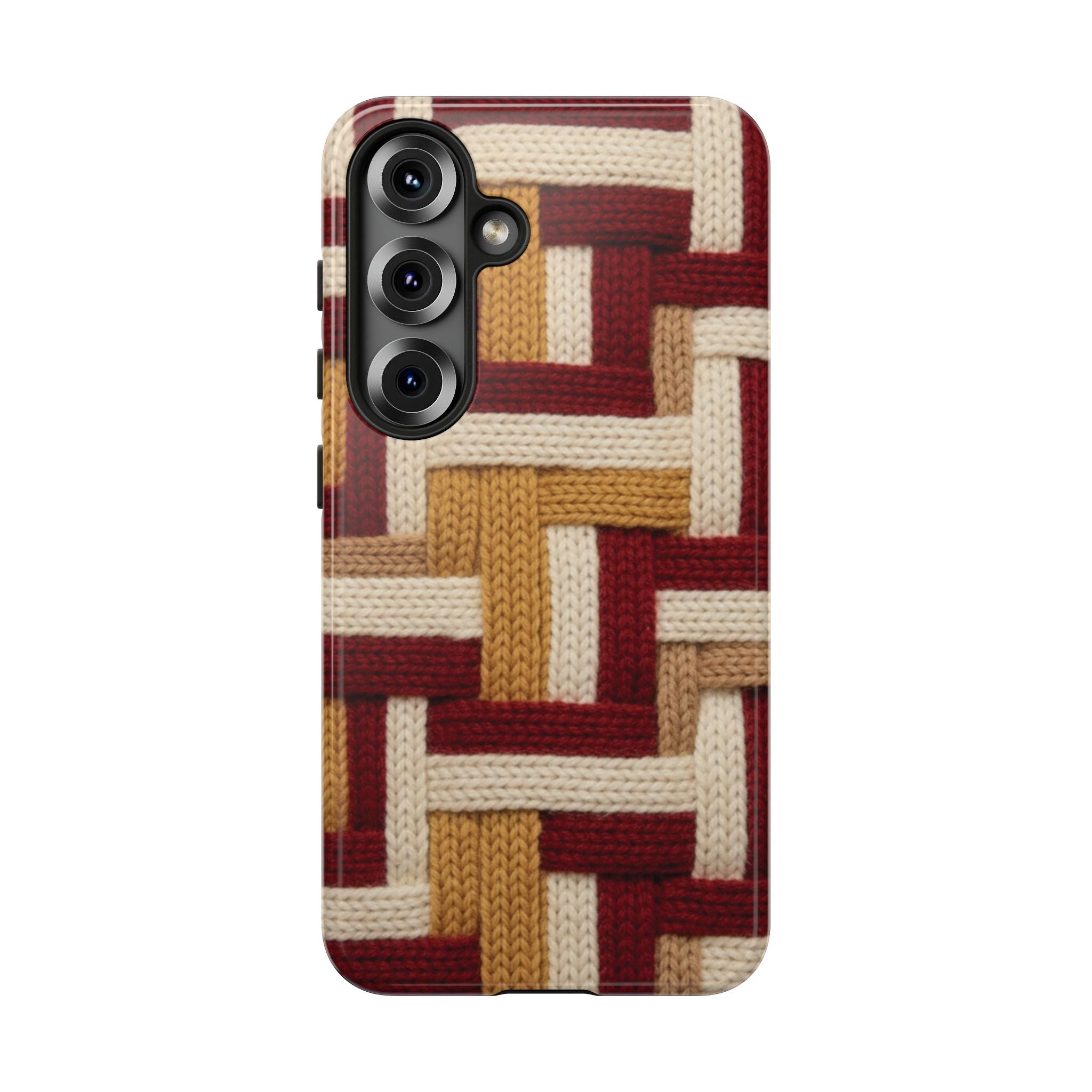 Yarn Pattern Phone Case Cozy Knit Texture Smartphone Protective Cover Elegant Design Mobile Device Cases for Samsung iPhone Pixel Models