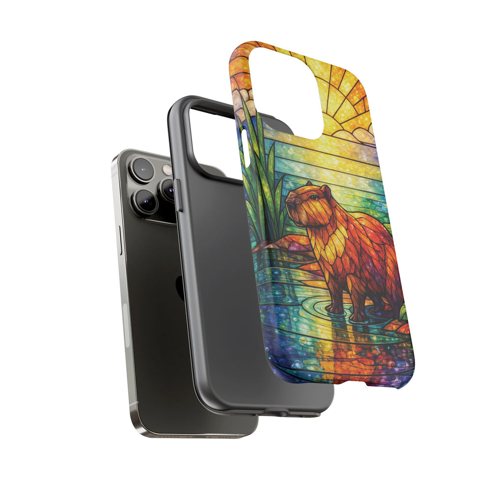 Capybara Stained Glass Galaxy Phone Case — "Tough Cases"